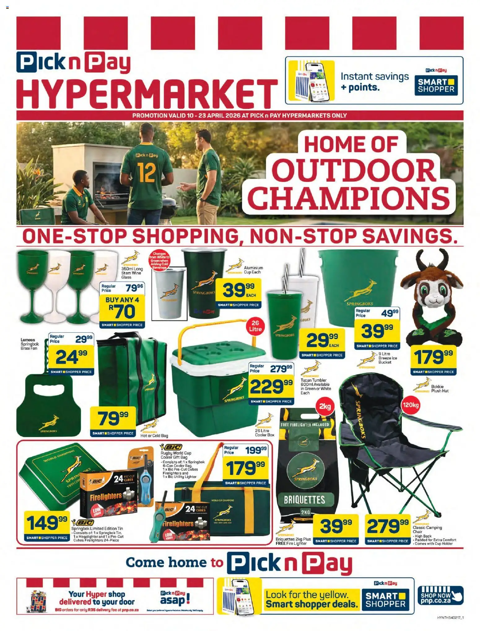 New Pick n Pay catalogue – valid from 10.04.2026 | Page: 1 | Products: Gift bag, Bag, Utility, Chair