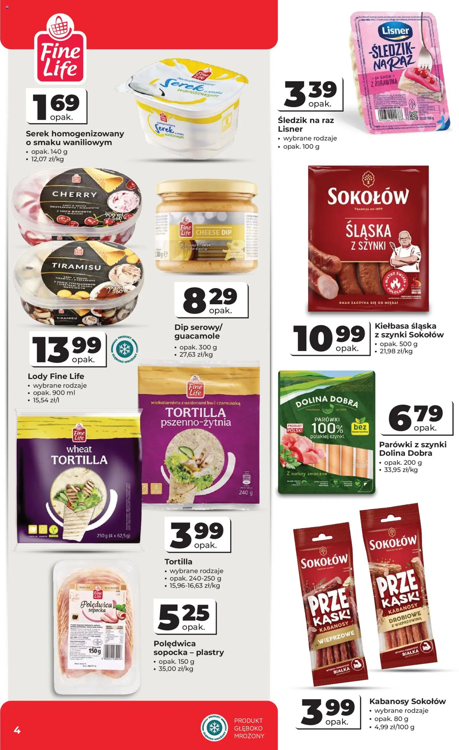 Odido gazetka od 08.07.2026 | Strona: 4 | Produkty: Parówki z szynki, Parówki, Żurawina, Wieprzowina