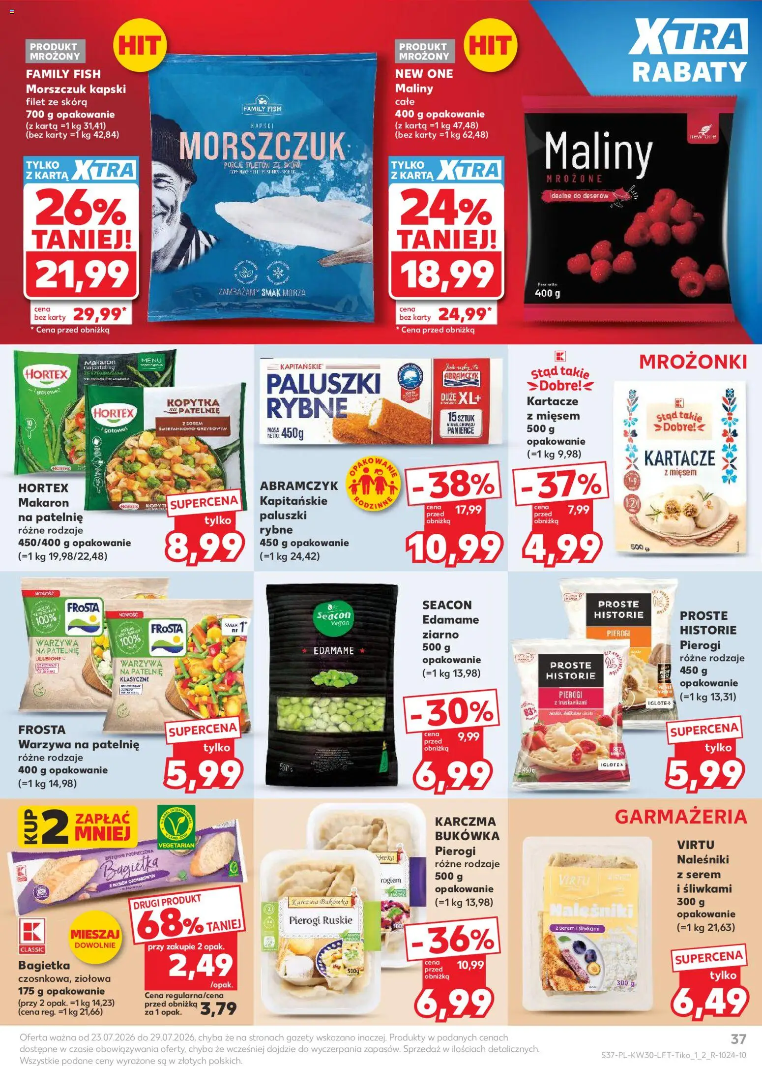 Kaufland Polsko leták od 23.07.2026 | Strana: 37 | Produkty: Vegan, Maliny, Edamame, Filet