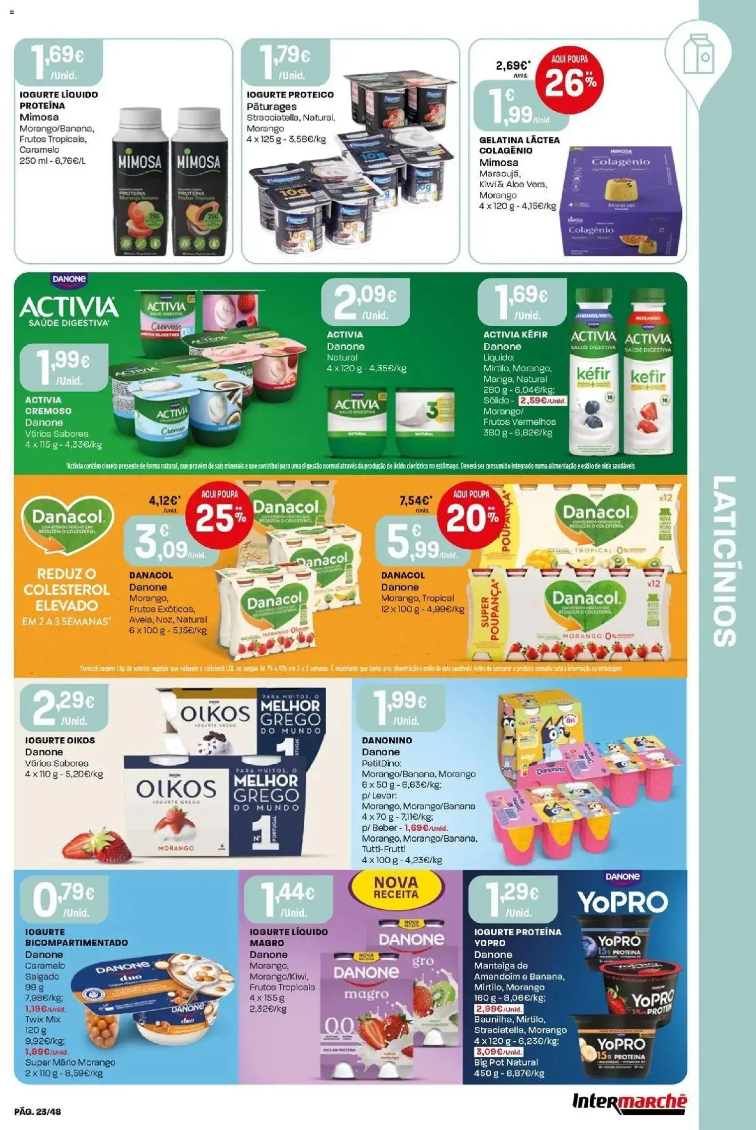 Intermarché - Isto é que são preços BAIXOS! │ válido de 04/06/2026 | Página: 23 | Produtos: Iogurte, Kiwi, Iogurte liquido, Proteina