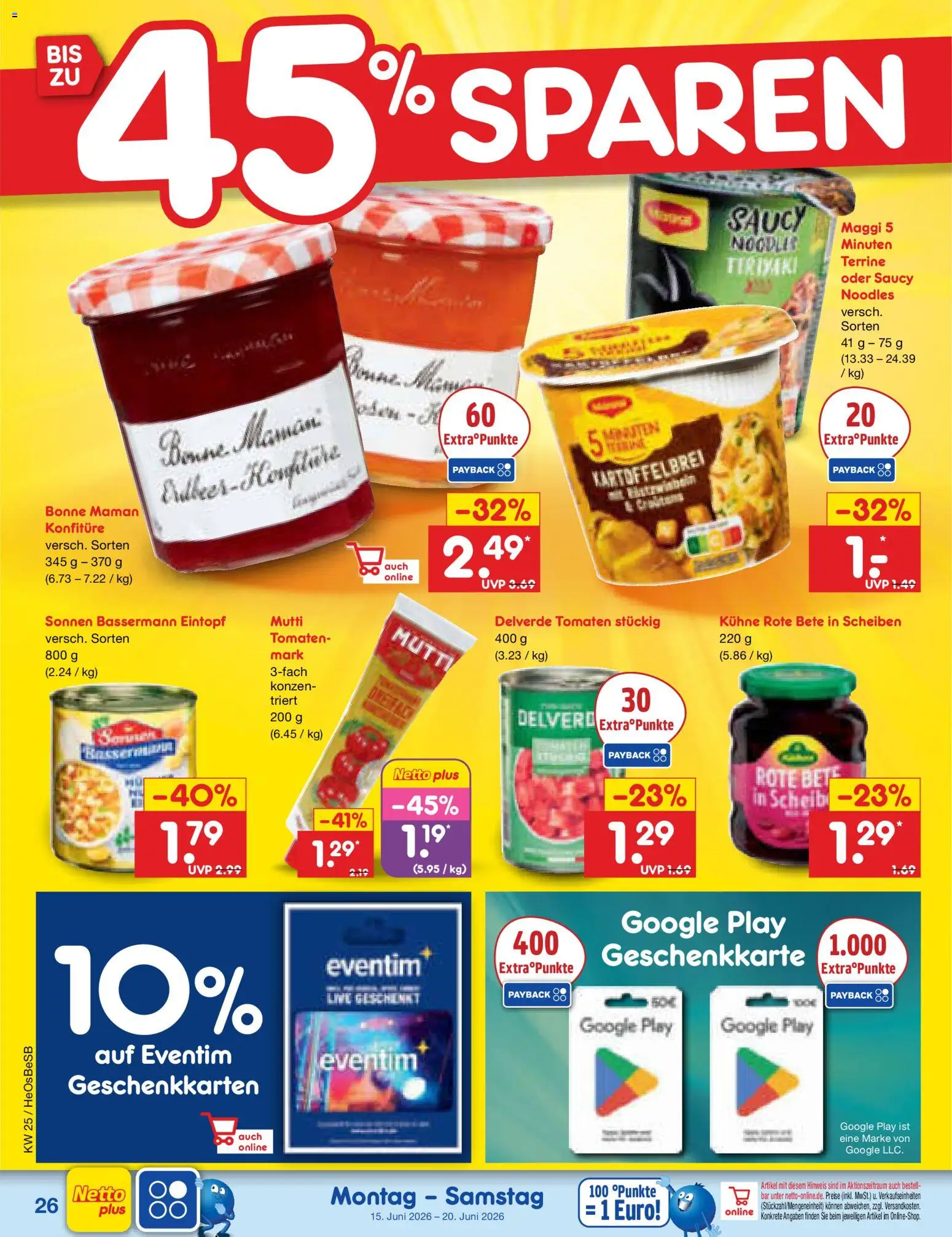 Netto Marken-Discount Prospekt – gültig ab 15.06.2026 | Seite: 34 | Produkte: Maggi, Tomaten, Bonne maman