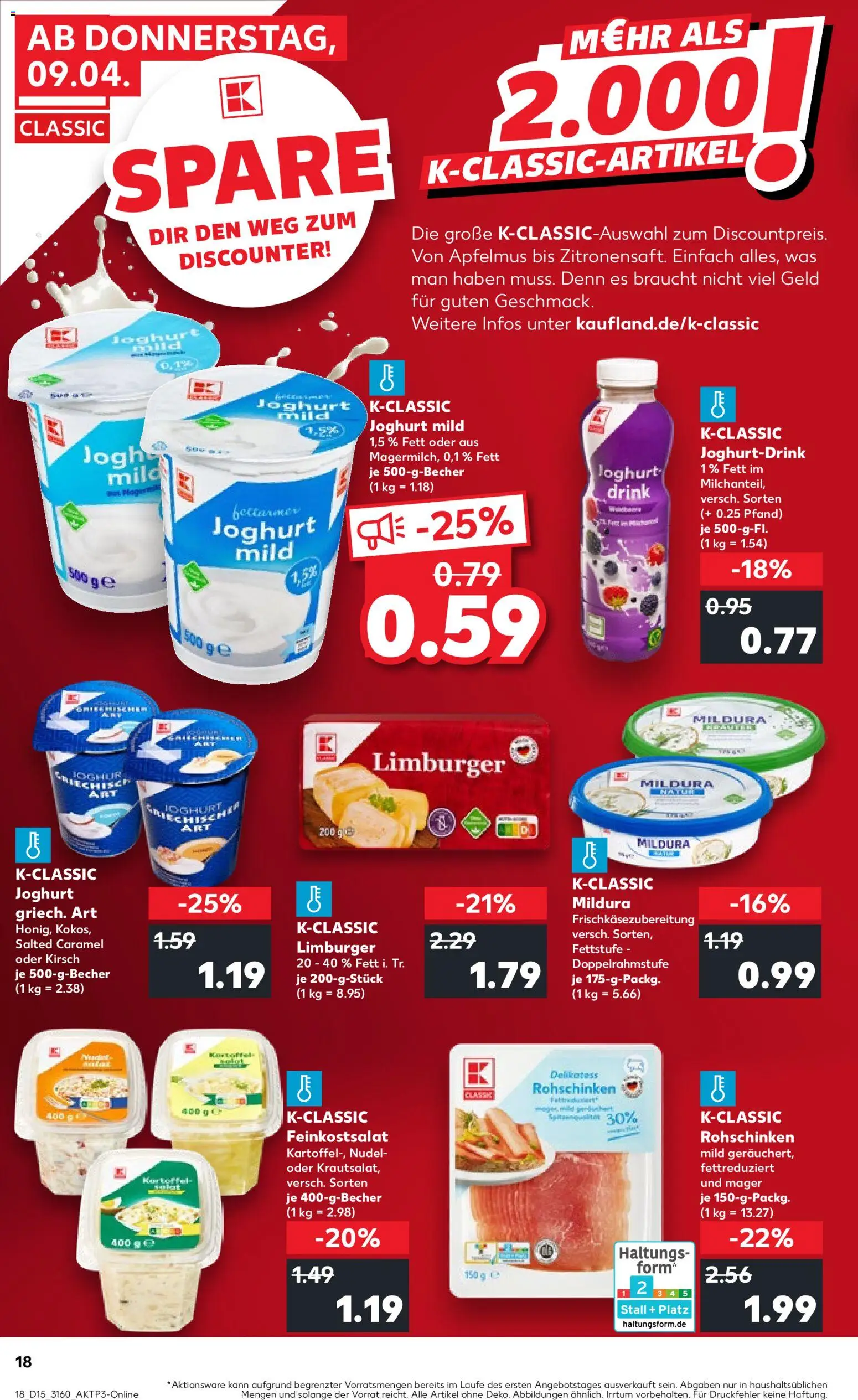 Kaufland Prospekt – gültig ab 09.04.2026 | Seite: 18 | Produkte: Joghurt