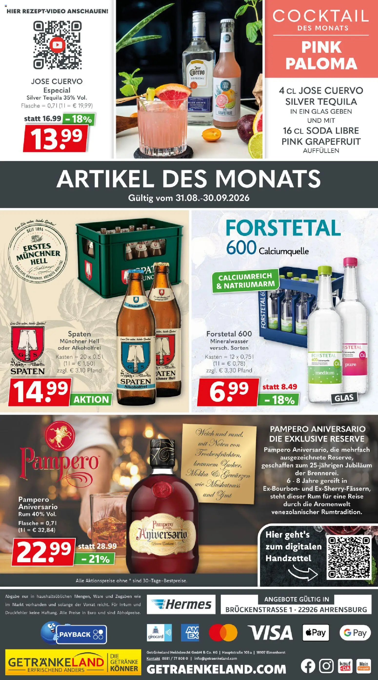 Getränkeland Prospekt Berlin - Brandenburg – gültig ab 14.09.2026 | Seite: 8 | Produkte: Rum, Mineralwasser, Tequila, Grapefruit