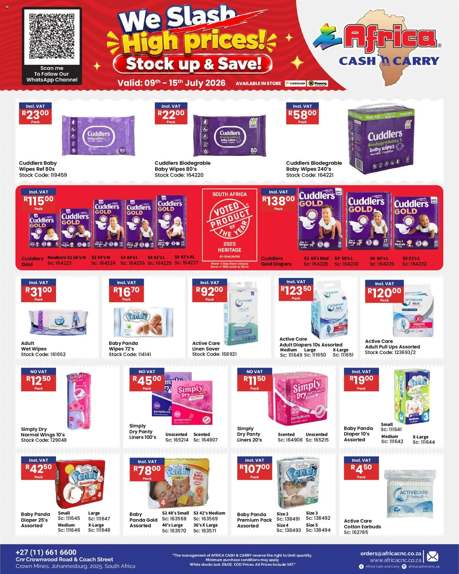 New Africa Cash & Carry catalogue – valid from 09/07/2026 | Page: 63 | Products: Earbuds, Stock