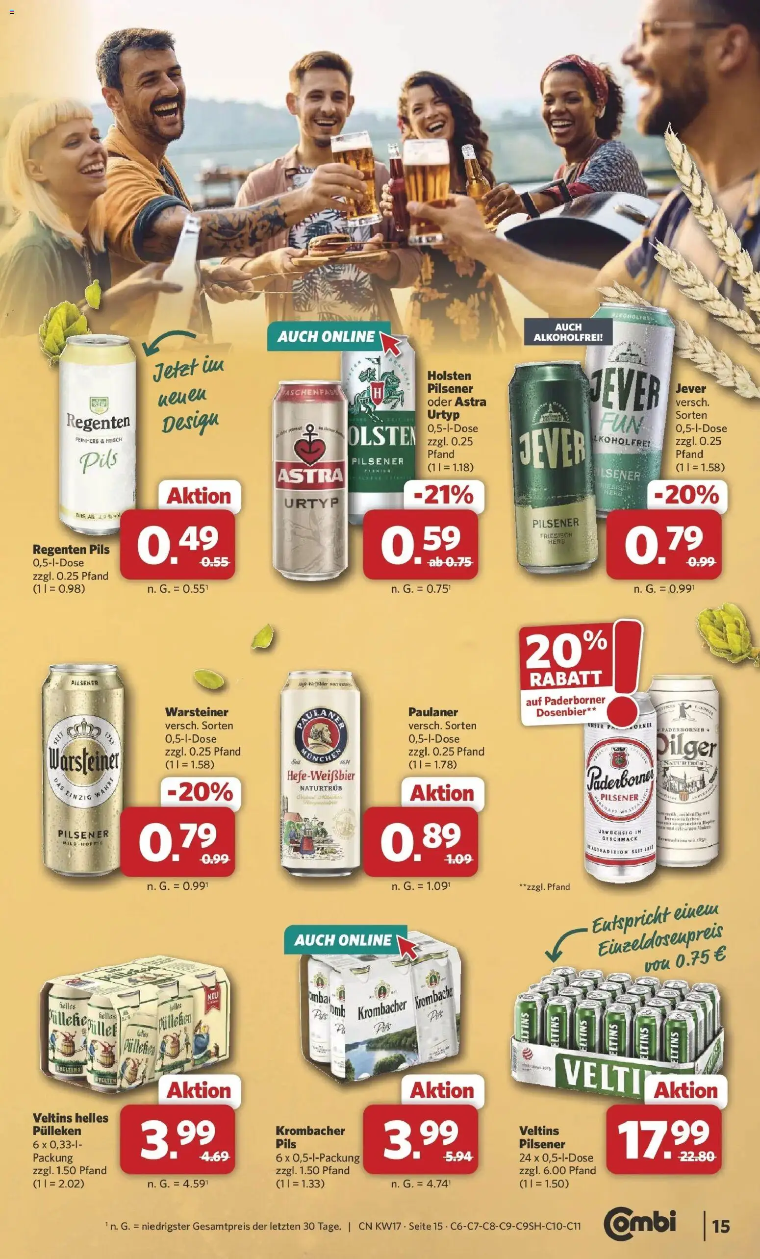 Combi Prospekt Detmold – gültig ab 20.04.2026 | Seite: 15 | Produkte: Holsten, Warsteiner, Jever, Veltins