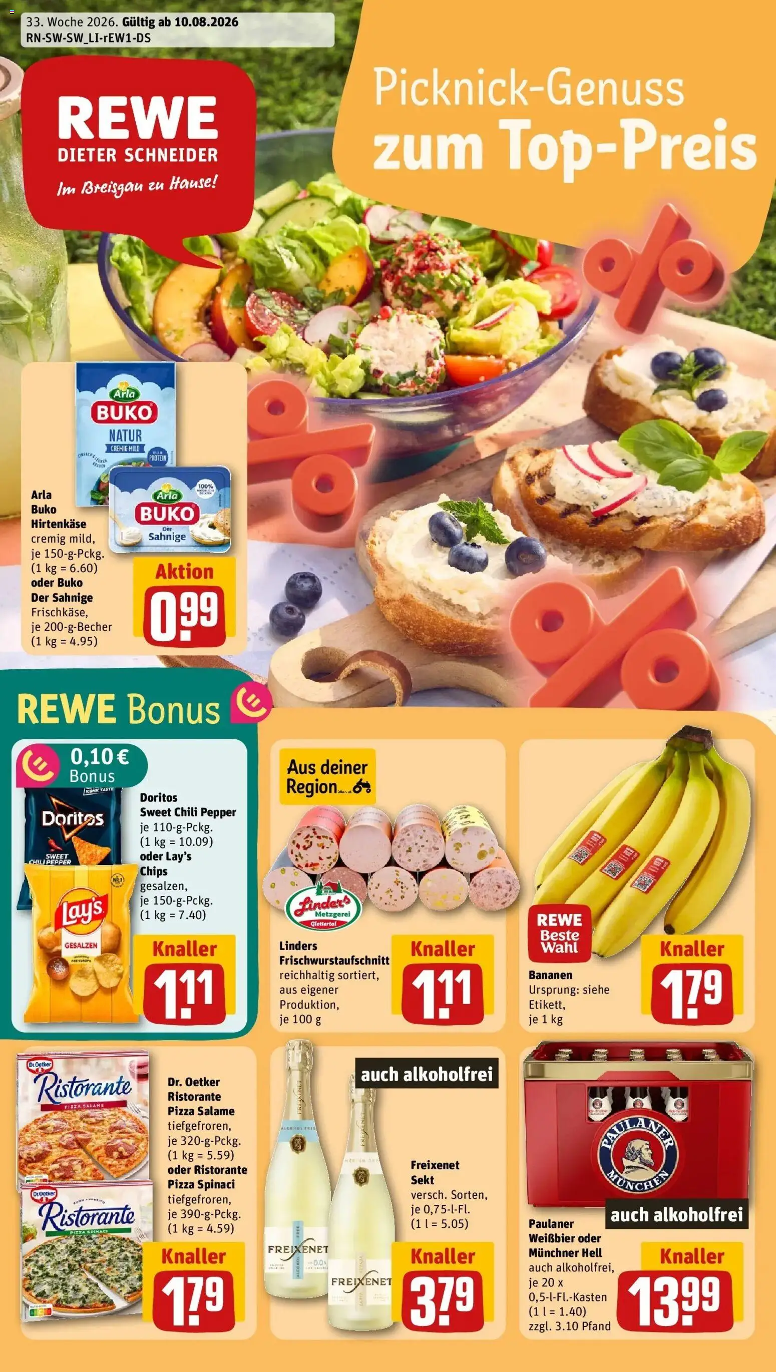 Rewe Prospekt Freiburg / Munzingen – gültig ab 10.08.2026 | Seite: 1