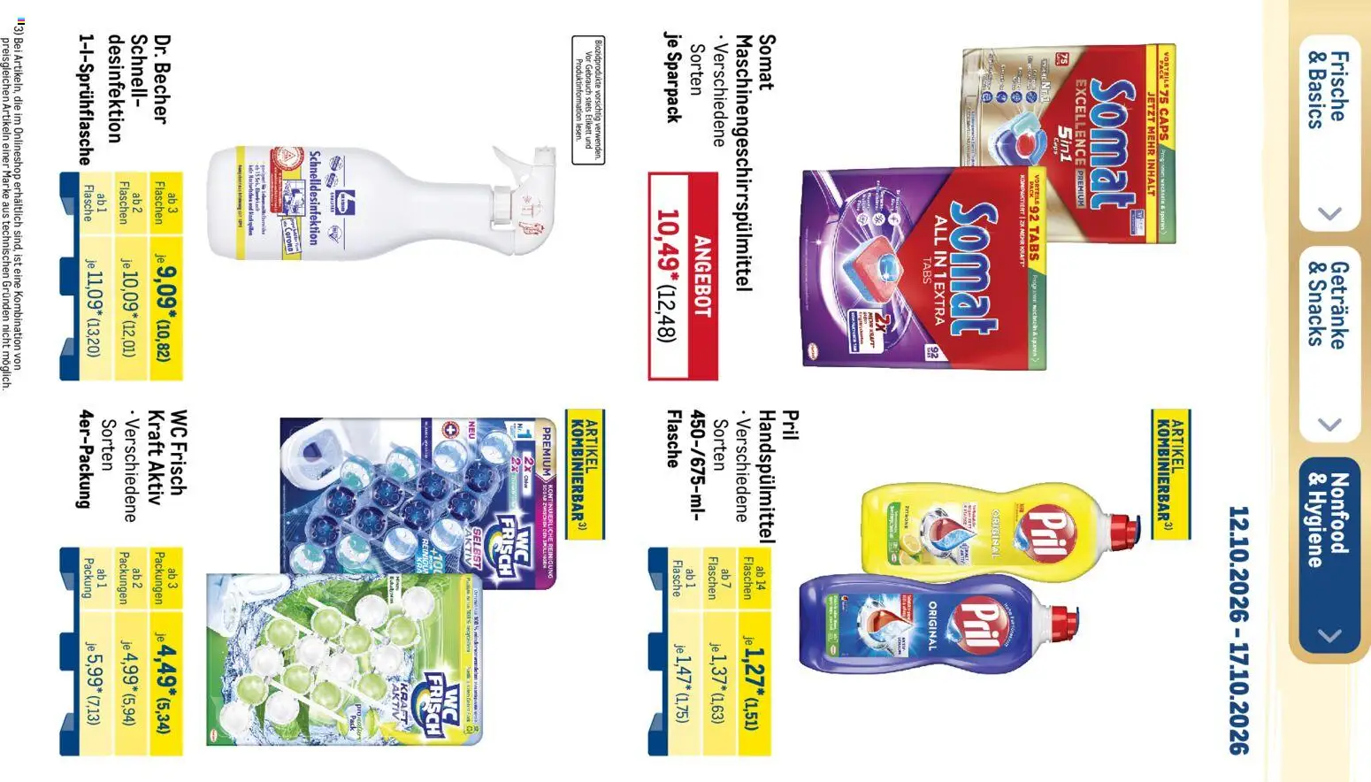Metro Black Friday – gültig ab 12.10.2026 | Seite: 12 | Produkte: Wasser, Wc frisch, Zitrone, Pril