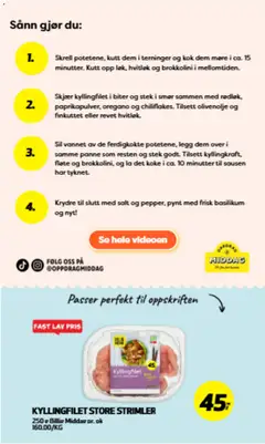 Forhåndsvisning av Bunnpris kundeavis Spicy kylling gyldig fra 29/09/2026 | Side: 3 | Produkter: Smør, Oregano, Salt, Brokkolini