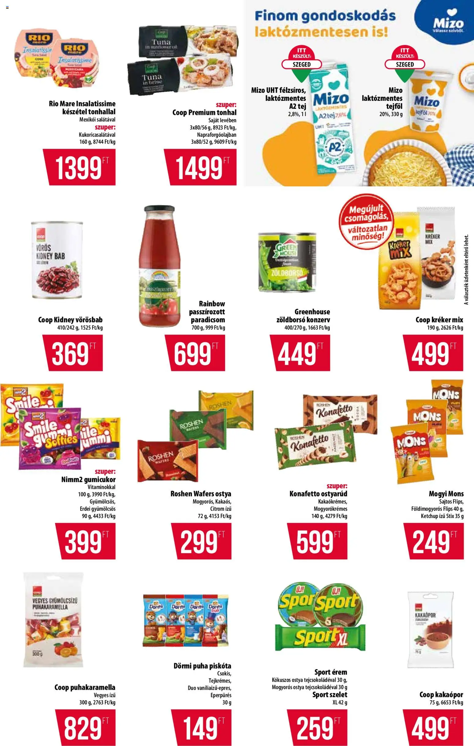 COOP akciós ujság - amely érvényes a következő dátumtól: 2026.08.06. | Oldal: 7 | Termékek: Zöldborsó, Ketchup, Kakaópor, Készétel