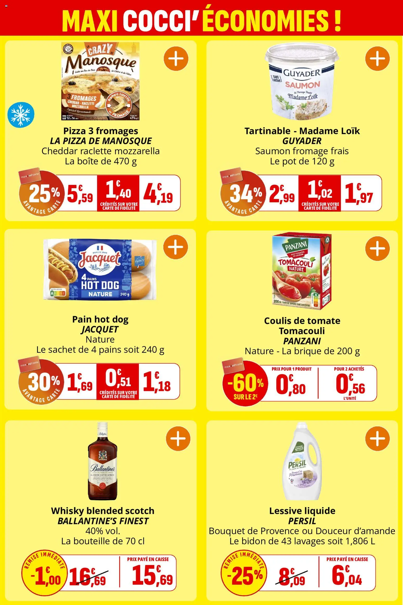 {H1} | Page: 3 | Produits: Raclette, Pain, Tomates, Cheddar