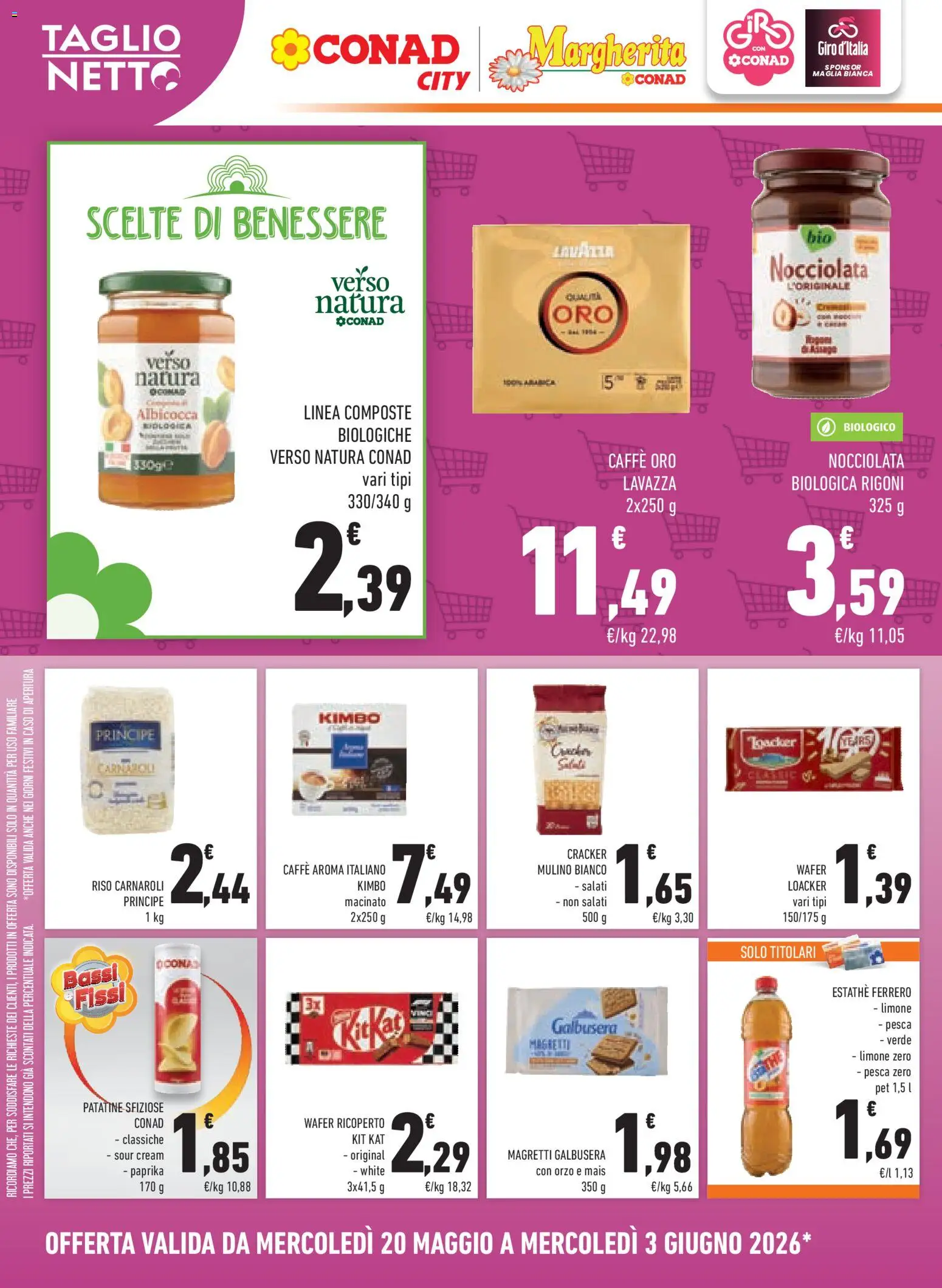 Volantino Conad del 20.05.2026 | Pagina: 10 | Prodotti: Riso Carnaroli, Caffè, Patatine, Crackers