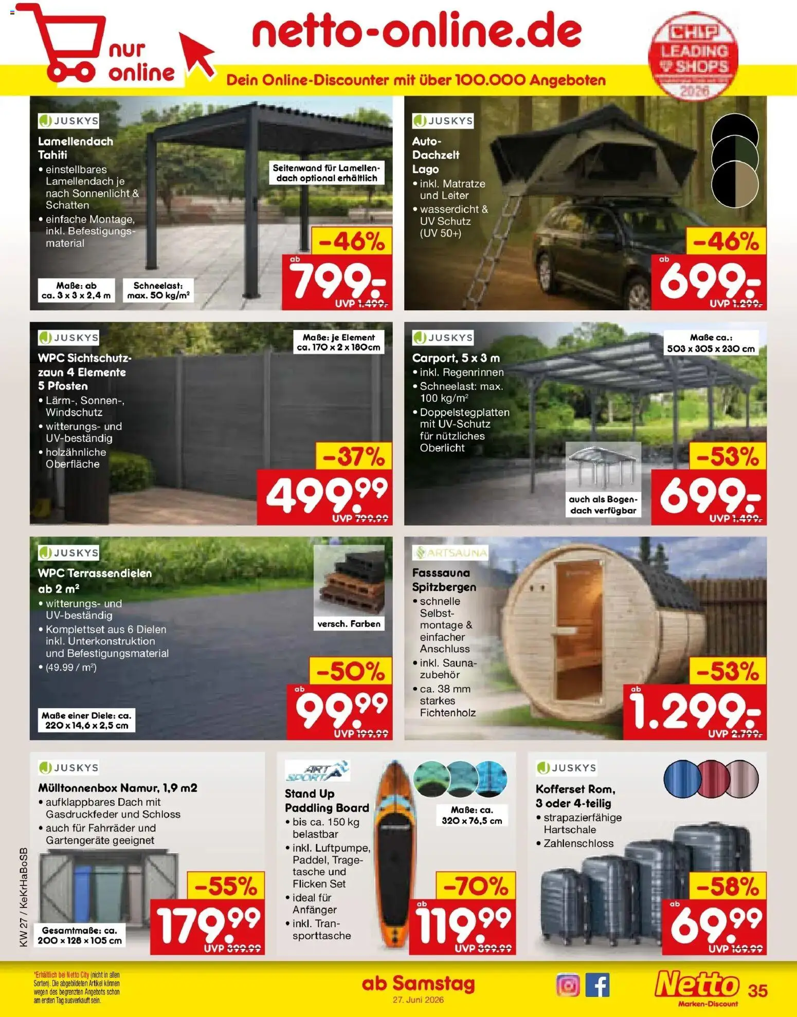 Netto Marken-Discount Prospekt Jüchen – gültig ab 29.06.2026 | Seite: 53 | Produkte: Tasche, Matratze