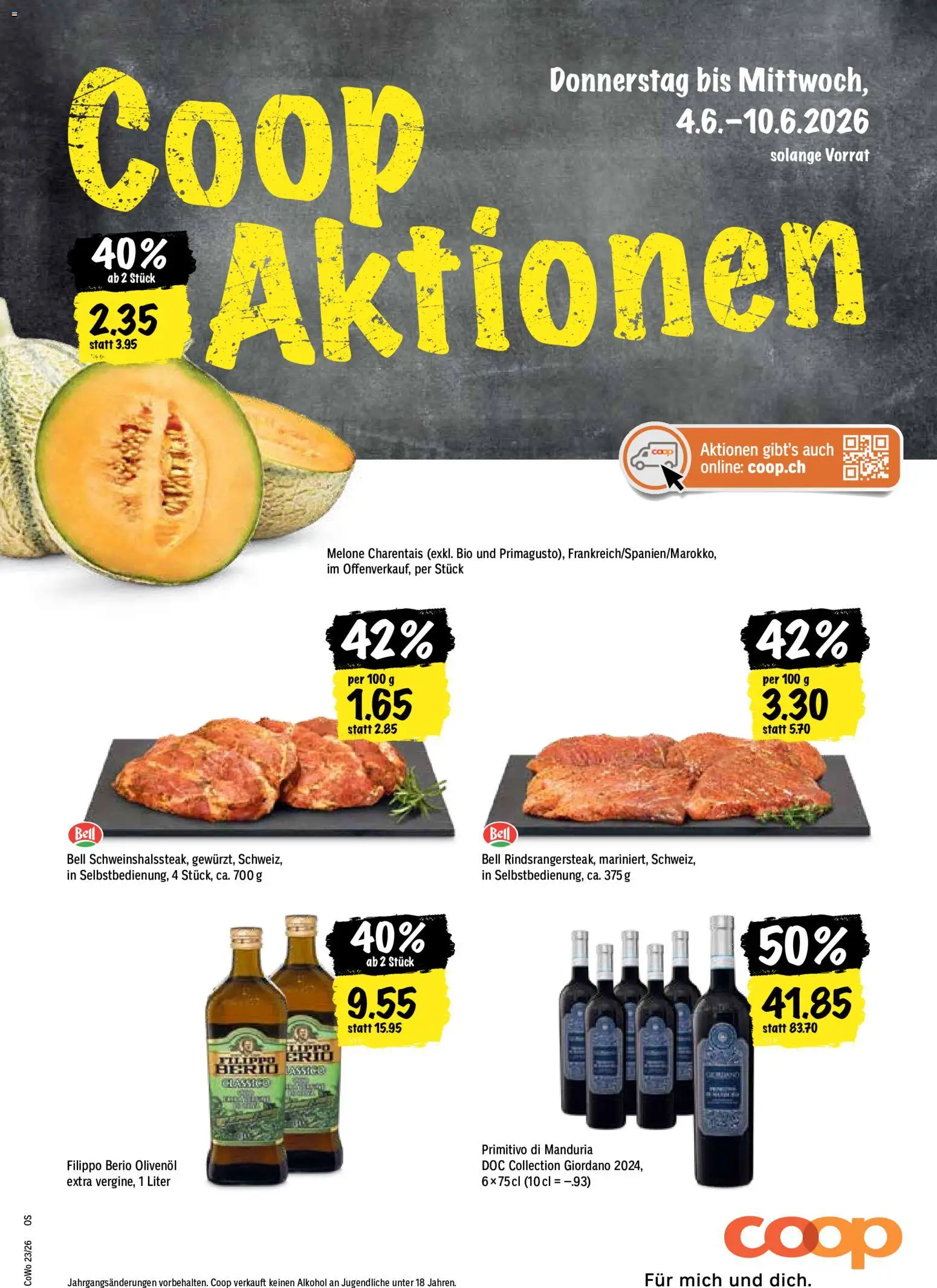 Coop aktionen – gültig ab 04.06.2026 | Seite: 1 | Produkte: Melone