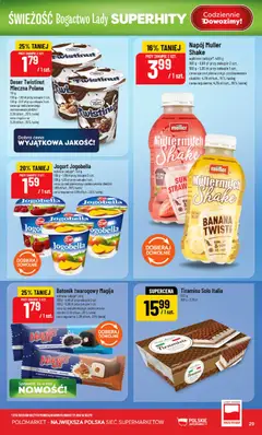 Pogląd oferty "POLOmarket gazetka" - ważna od 20.05.2026 | Strona: 29 | Produkty: Batonik twarogowy, Tiramisu, Orzeszki ziemne, Jogurt
