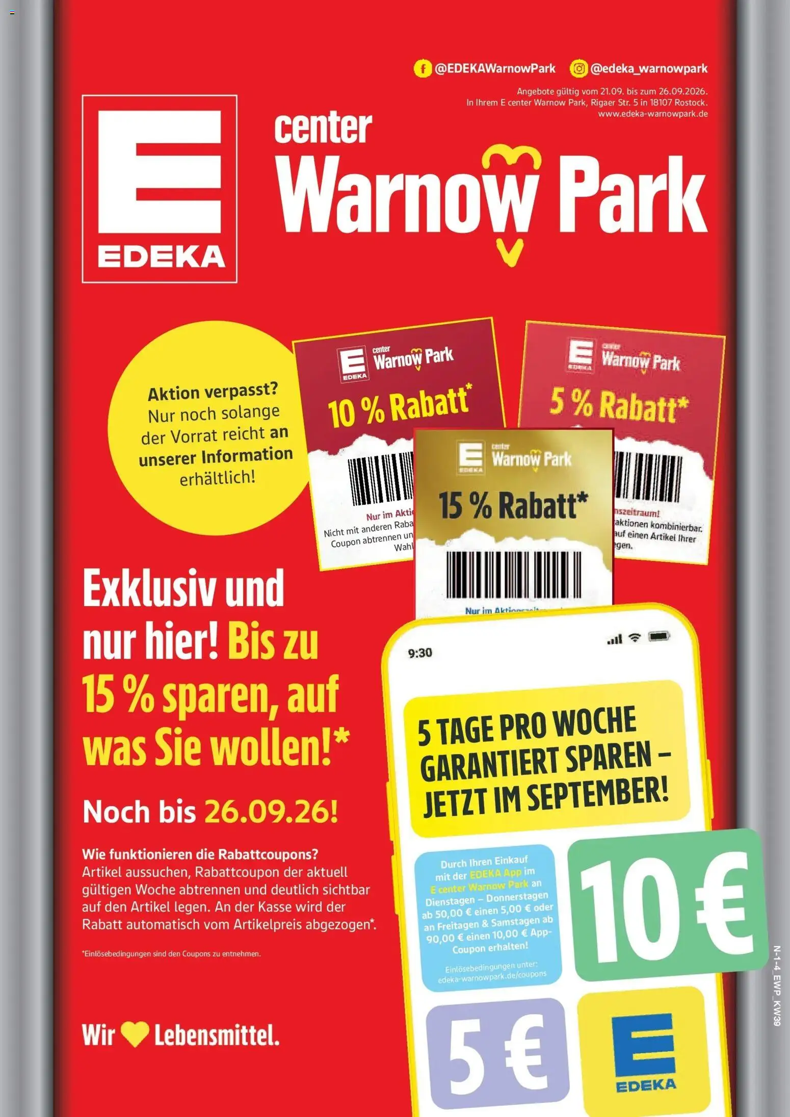 Edeka Prospekt Rostock (ab 21.09.2026) » Angebote Online | Seite: 1