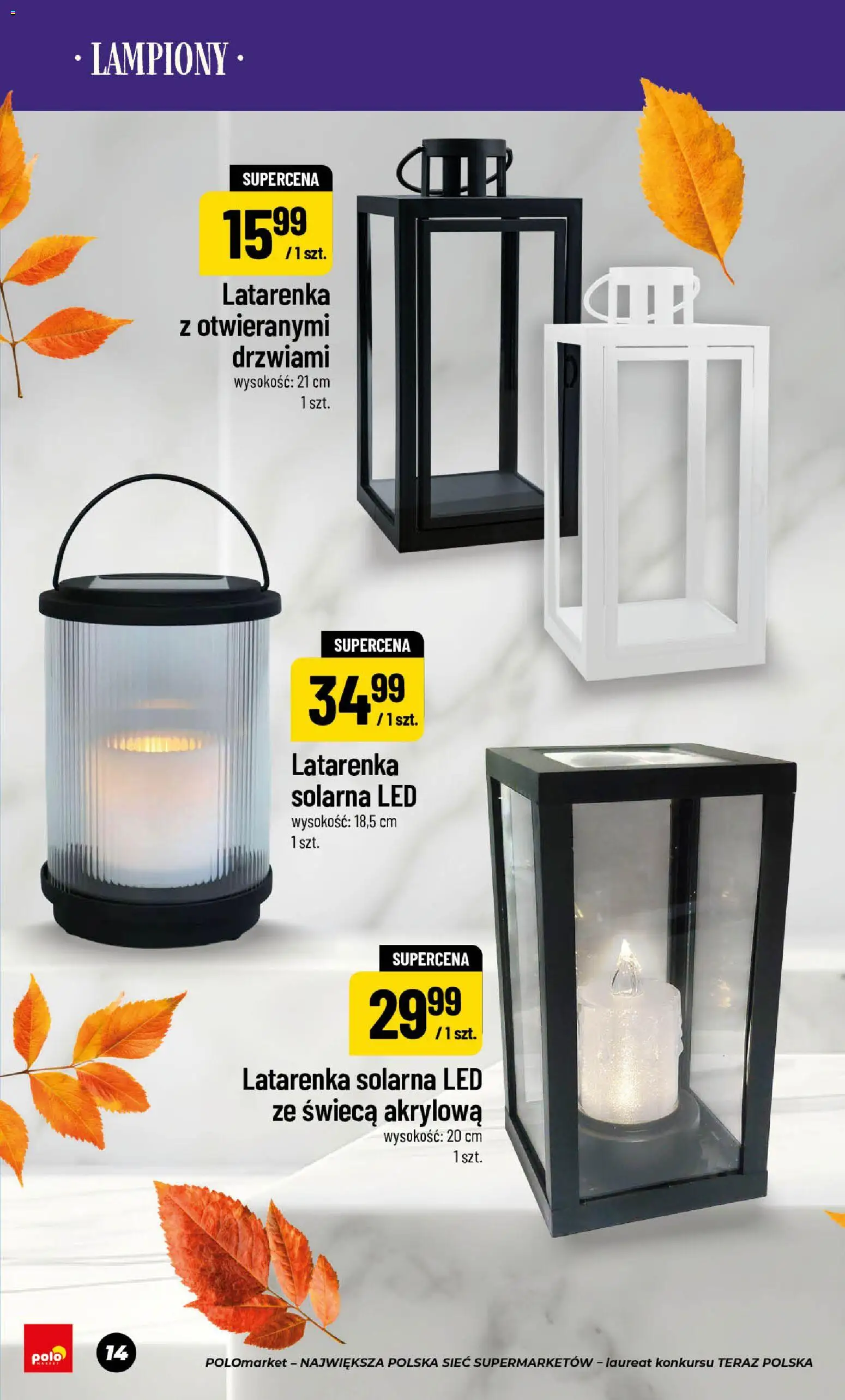 POLOmarket gazetka - Znicze od 11.09.2026 | Strona: 14 | Produkty: Świeca