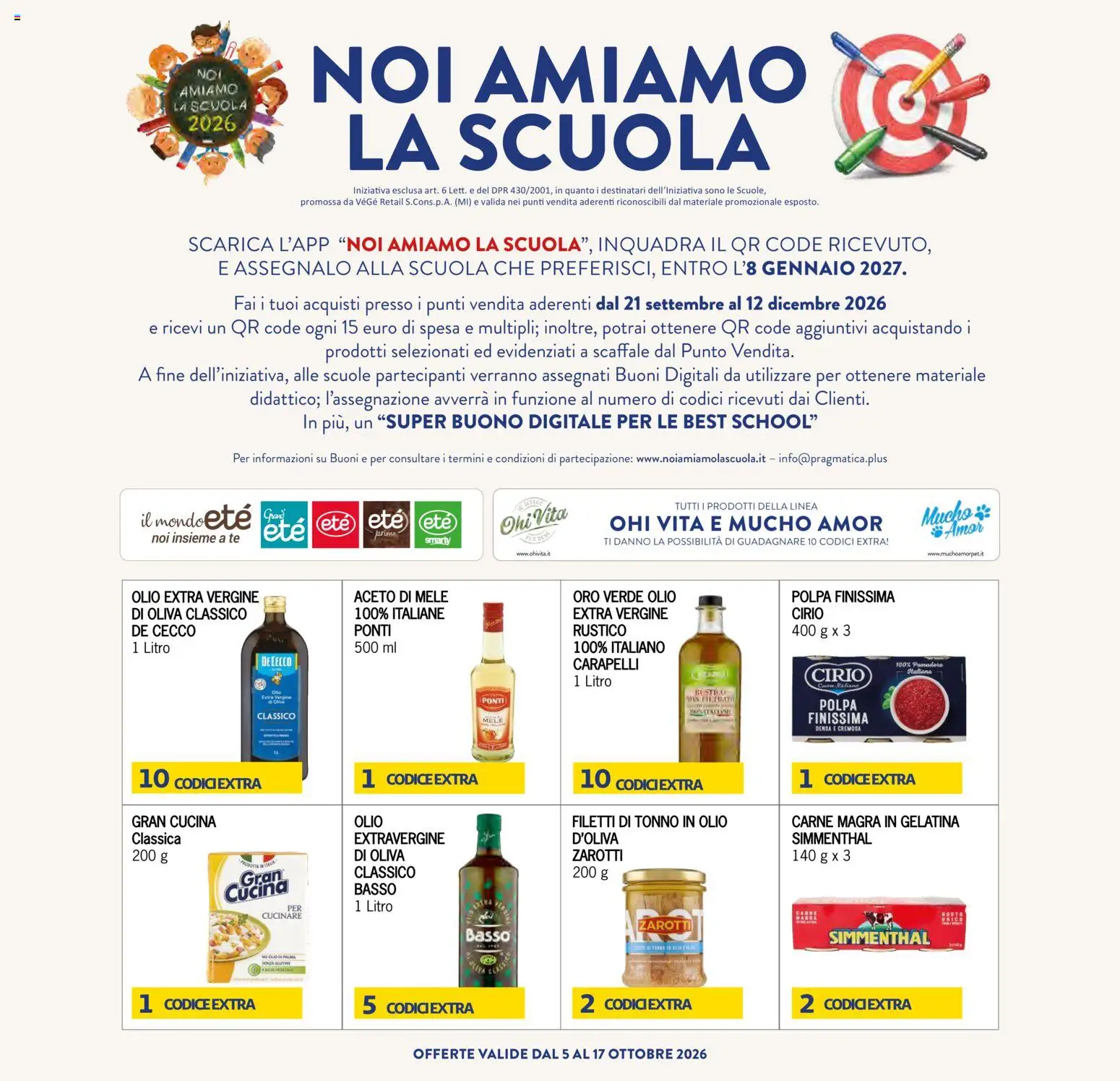Volantino Eté del 02/10/2026 | Pagina: 21 | Prodotti: De Cecco, Tonno, Aceto, Basso