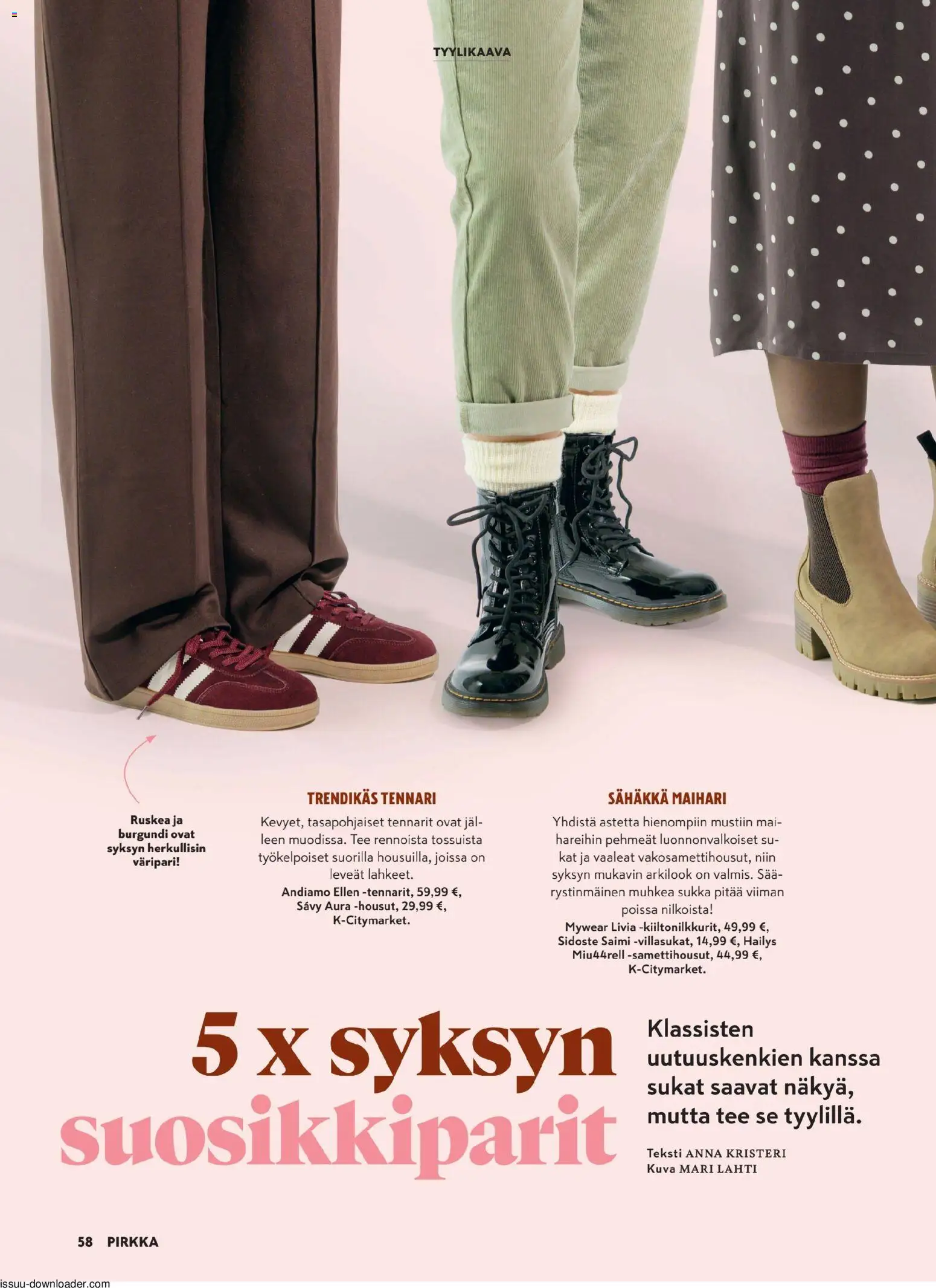 K-Supermarket - Pirkka – voimassa 26/08/2026 alkaen | Sivu: 58 | Tuotteet: Sukat, Tee