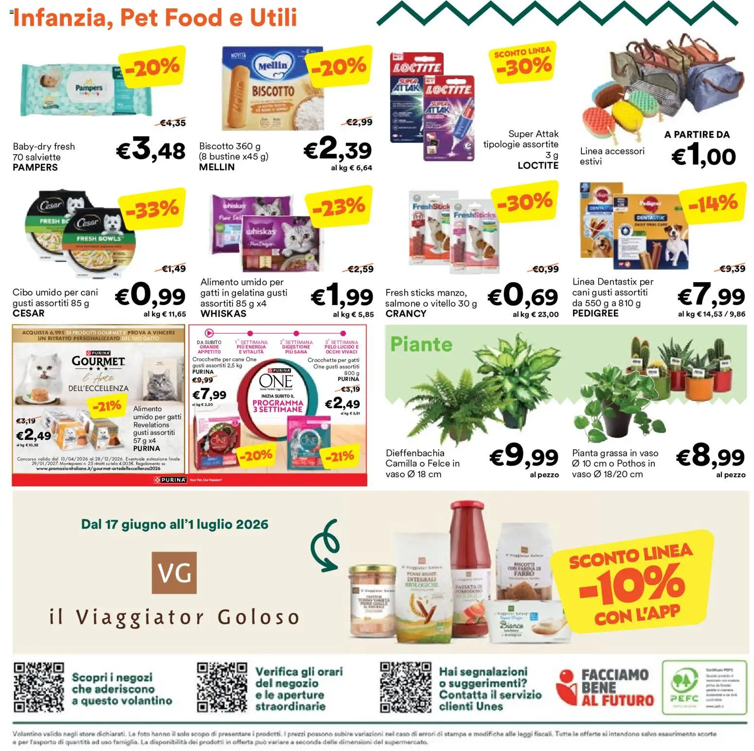 Volantino Unes del 17.06.2026 | Pagina: 24 | Prodotti: Crocchette, Vitello, Stampa, Vaso