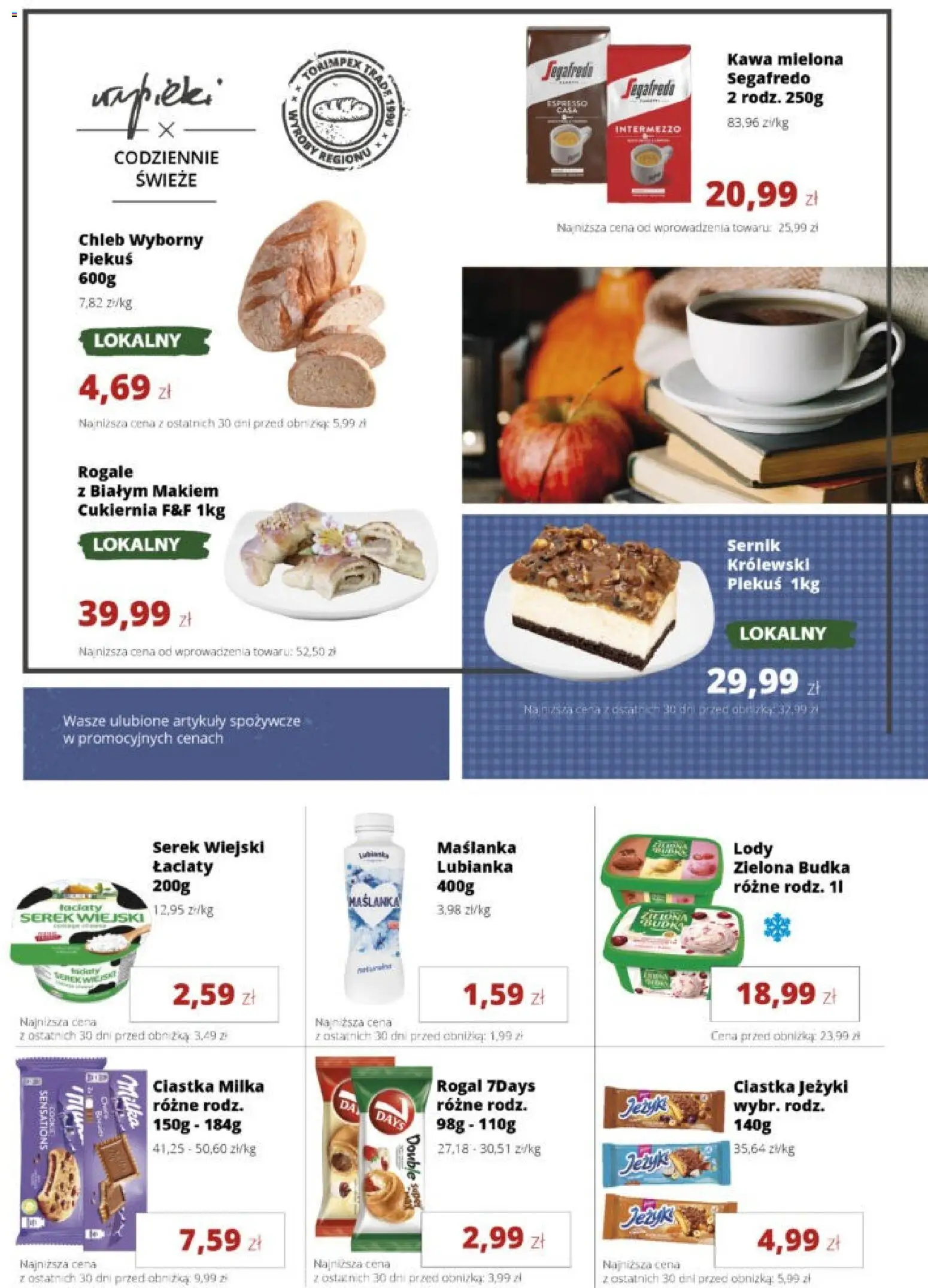Torimpex gazetka od 19.10.2026 | Strona: 3 | Produkty: Milka, Serek wiejski, Lody, Kawa mielona