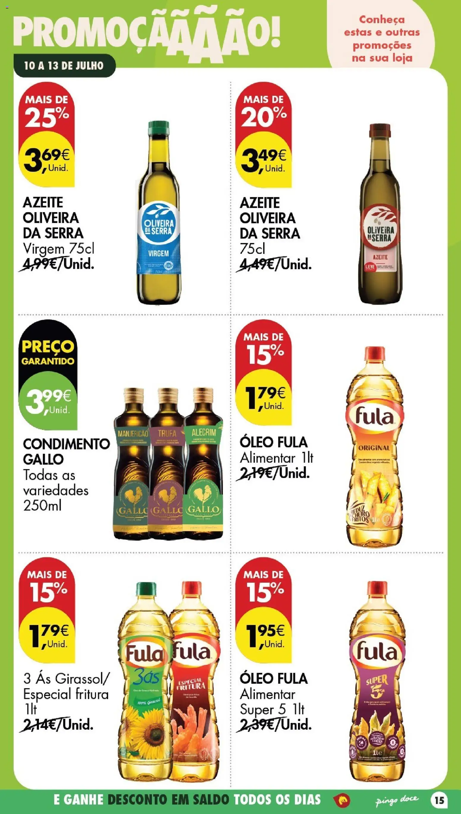 Pingo Doce Poupe este Fim de Semana │ válido de 10/07/2026 | Página: 15 | Produtos: Azeite, Óleo