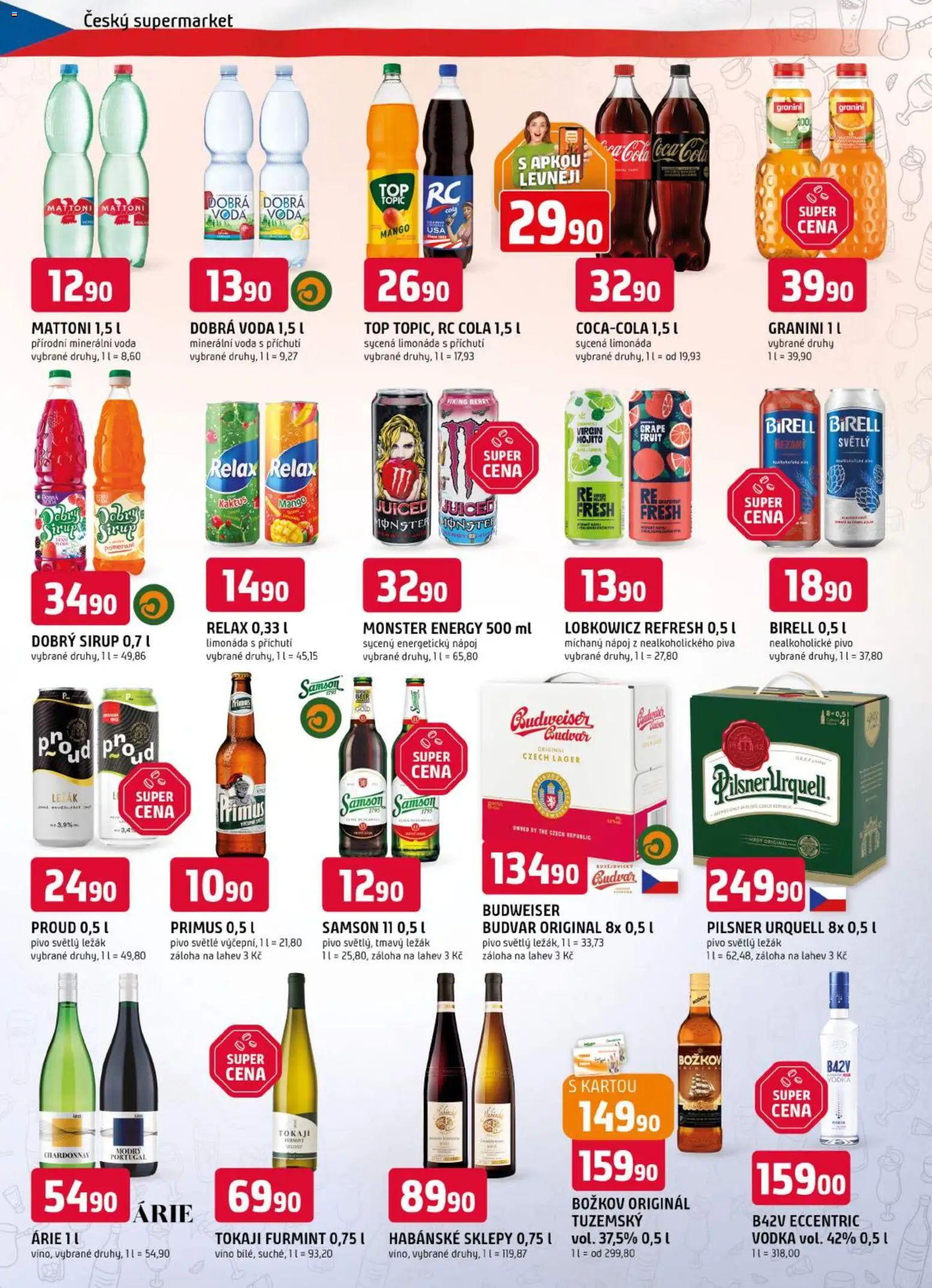 Trefa leták od 12.08.2026 | Strana: 10 | Produkty: Dobrá voda, Budvar, Voda, Víno