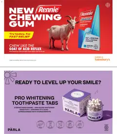 Preview of Sainsbury's - July 2026 valid from 01/07/2026 | Page: 104 | Products: Toothpaste, Papier carton