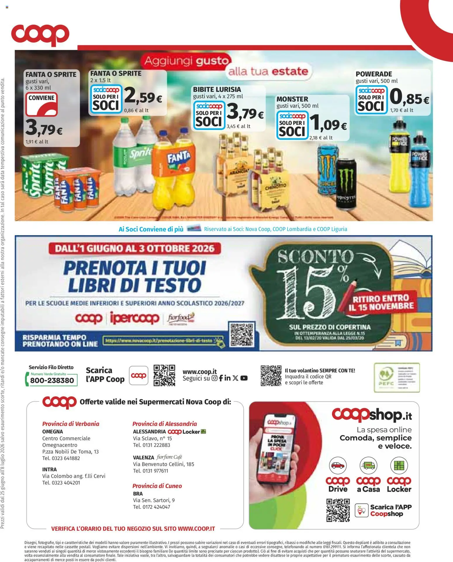 Volantino COOP del 25/06/2026 | Pagina: 27 | Prodotti: Tè, Data, Bibite, Fanta