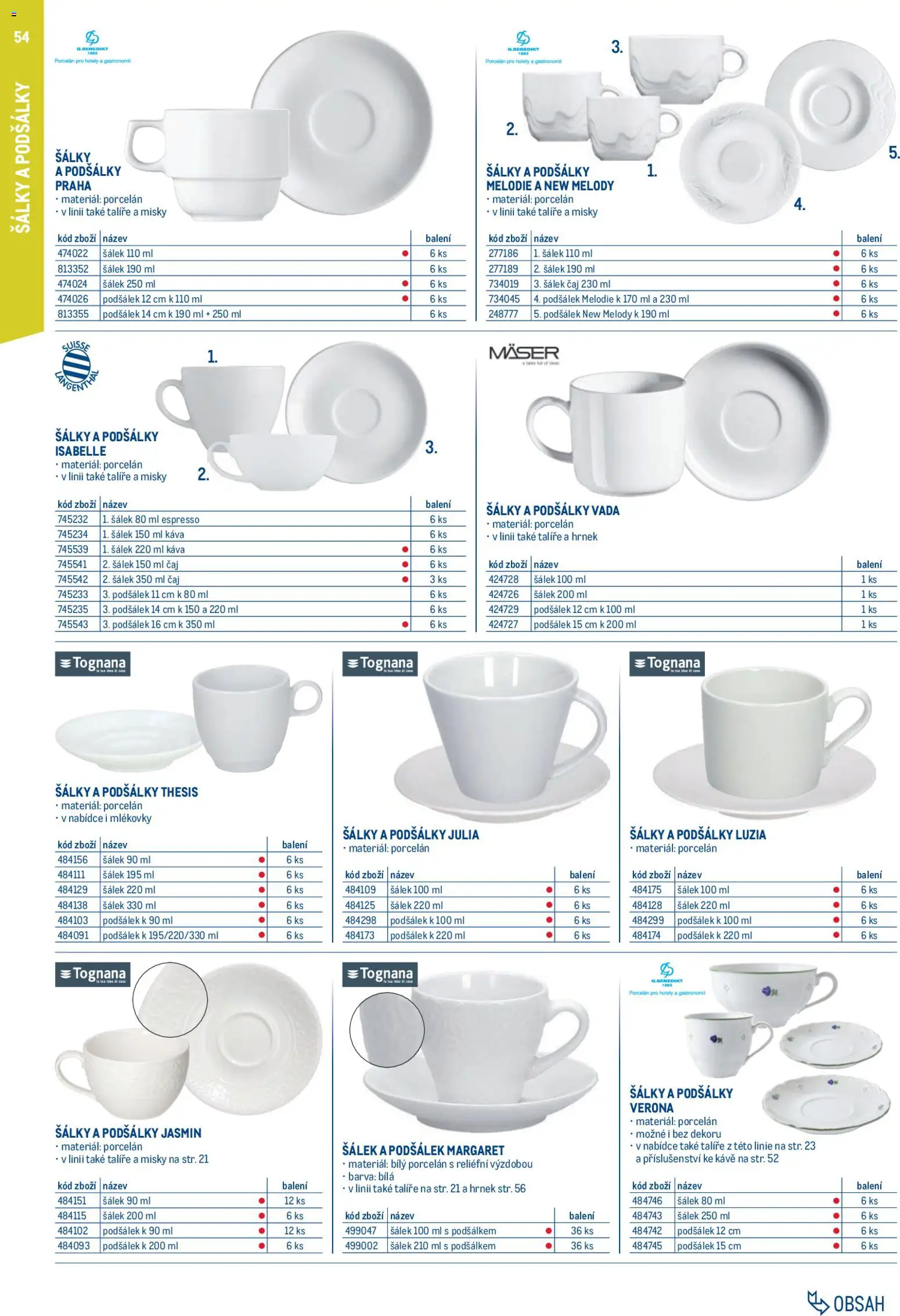 Makro leták - Gastro vybavení a zařízení od 01.02.2026 | Strana: 54 | Produkty: Talíře, Káva, Hrnek, Čaj