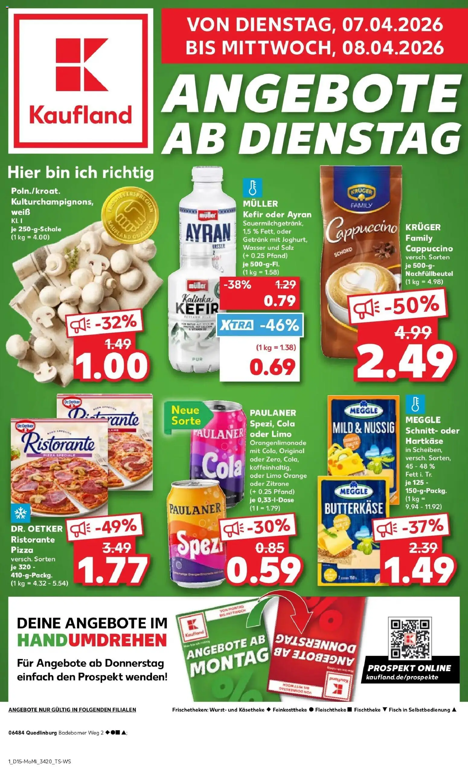 Kaufland Prospekt Quedlinburg	 – gültig ab 07.04.2026 | Seite: 1 | Produkte: Salz, Zitrone, Wurst, Pizza