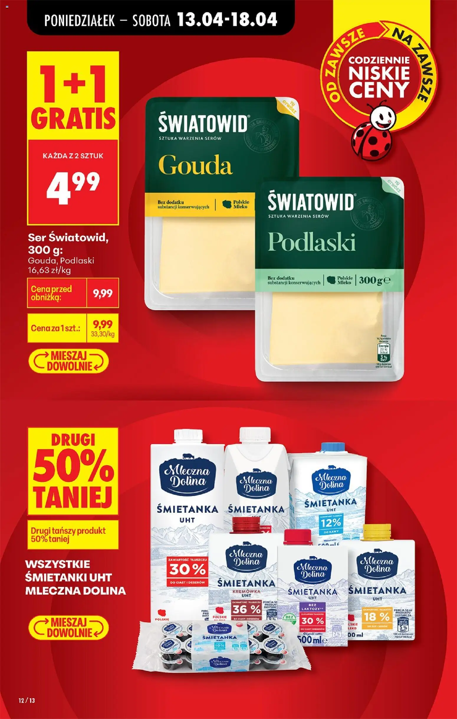 Biedronka Polsko leták od 13.04.2026 | Strana: 16 | Produkty: Gouda, Mléko