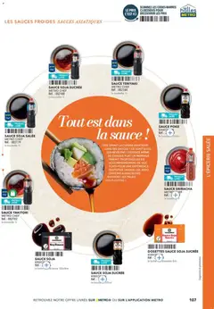 METRO - Prévisualisation de METRO - Restauration rapide valide à partir de 24/04/2025 | Page: 107 | Produits: Sauce soja, Yakitori, Sauce soja salée, Sauce soja sucrée