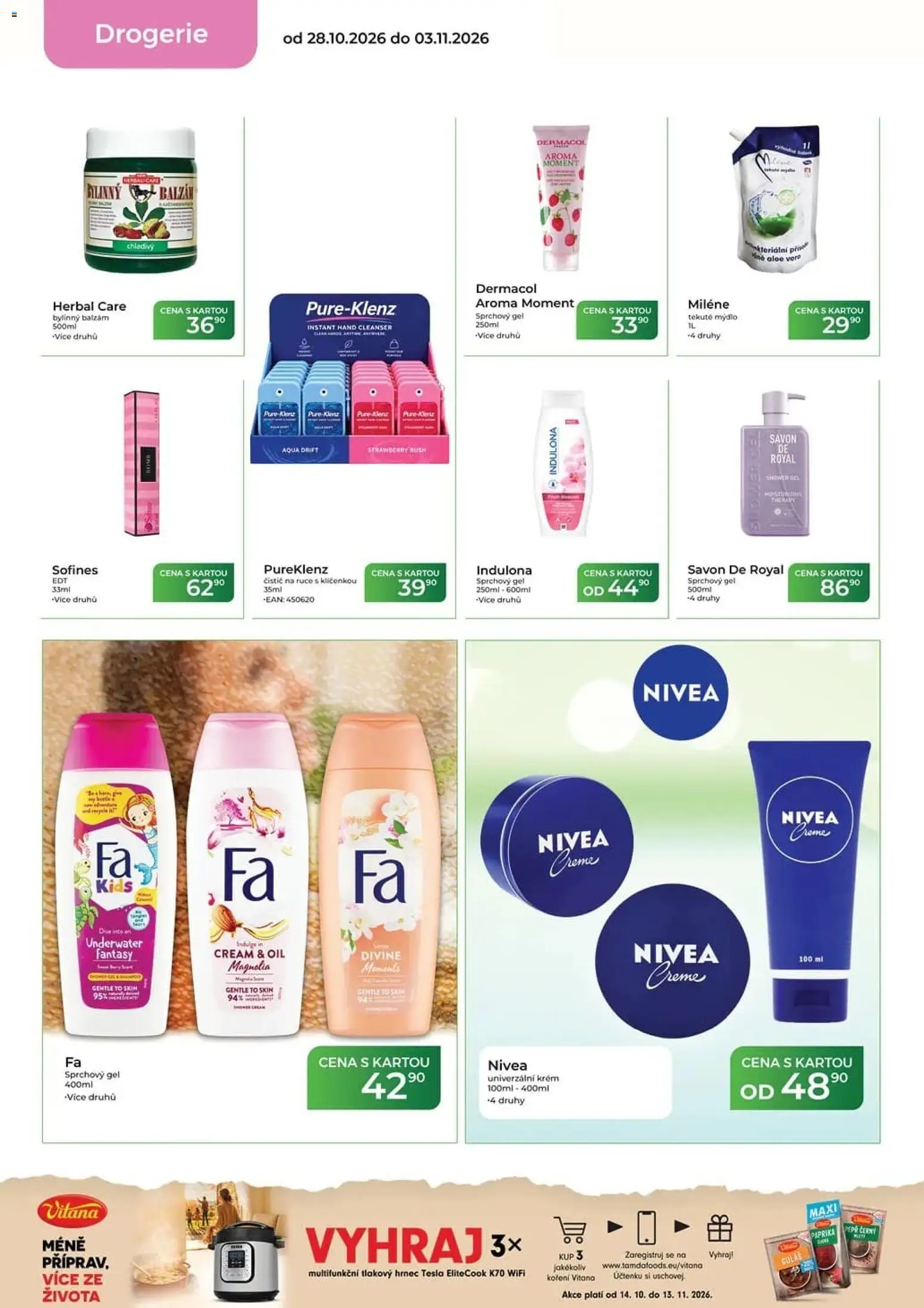 Tamda Foods leták od 28.10.2026 | Strana: 56 | Produkty: Mýdlo, Sprchový gel, Krém, Hrnec
