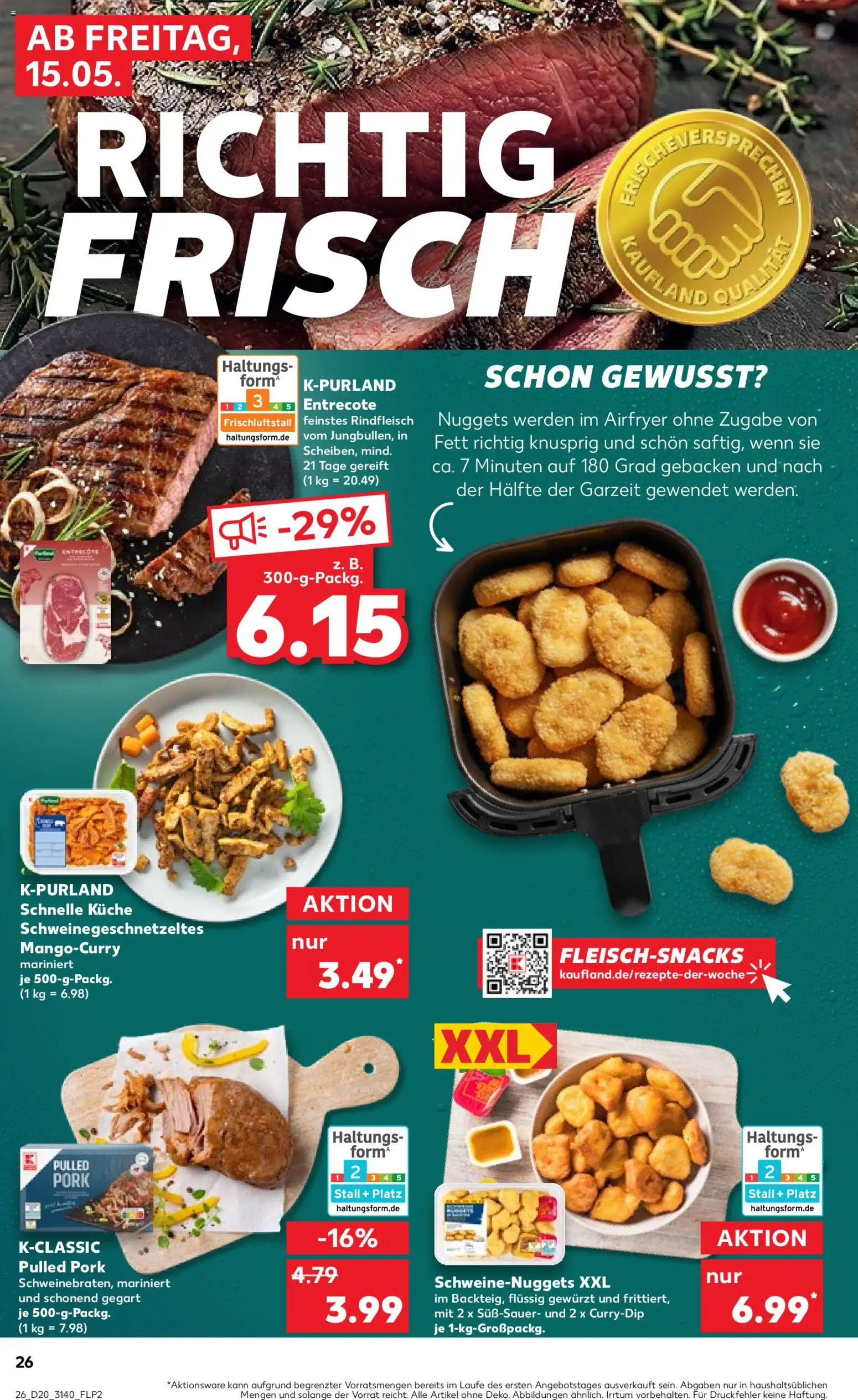 Kaufland Prospekt Leipzig	 – gültig ab 15.05.2026 | Seite: 26 | Produkte: Küche, Entrecote, Rindfleisch