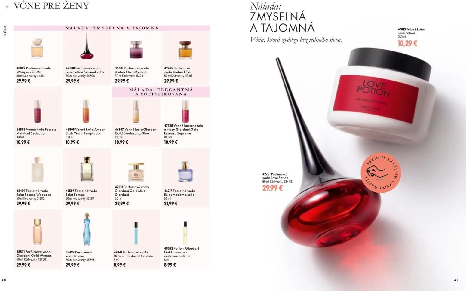Nové Oriflame akcie – leták je platný od 11.11.2026 | Strana: 21 | Produkty: Toaletná voda, Telový krém, Krém, Voda