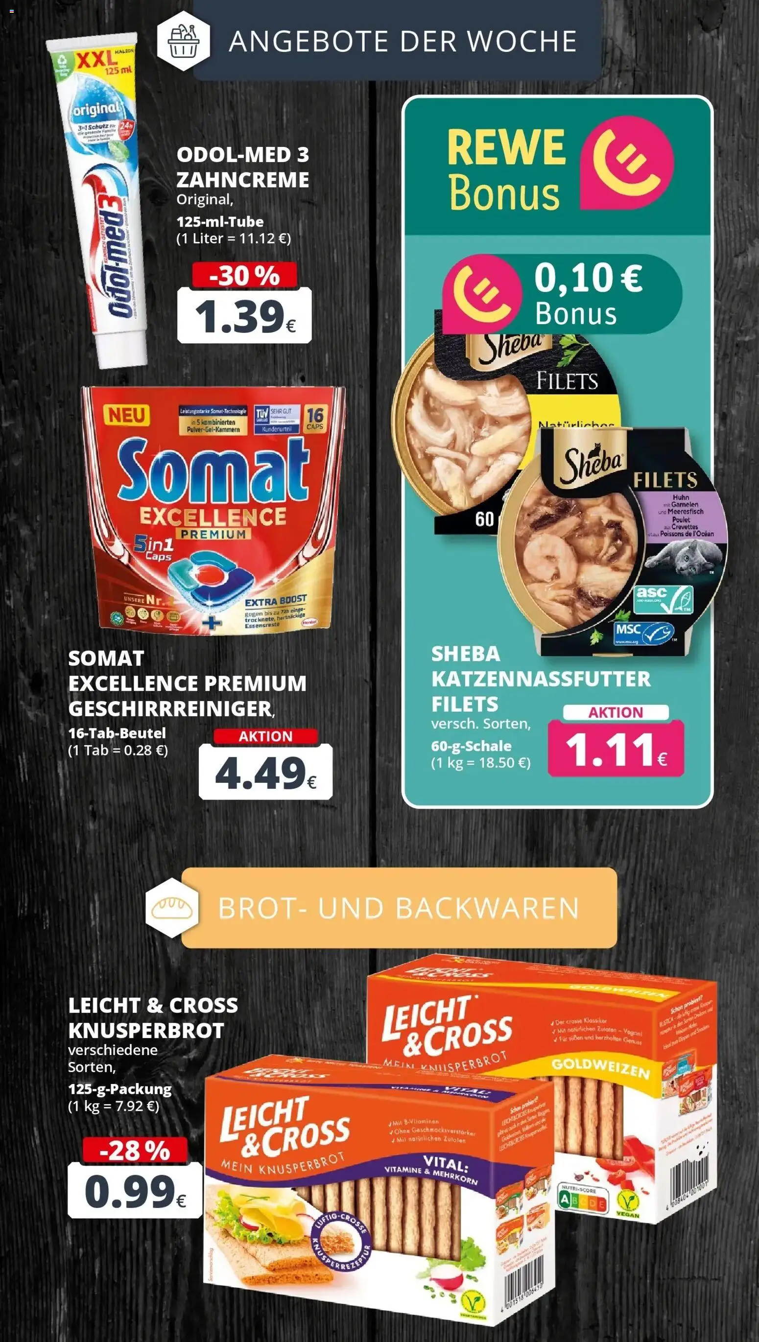 REWE Prospekt ab 17.08.2026 zum Blättern » Angebote | Seite: 8 | Produkte: Sheba, Garnelen, Brot