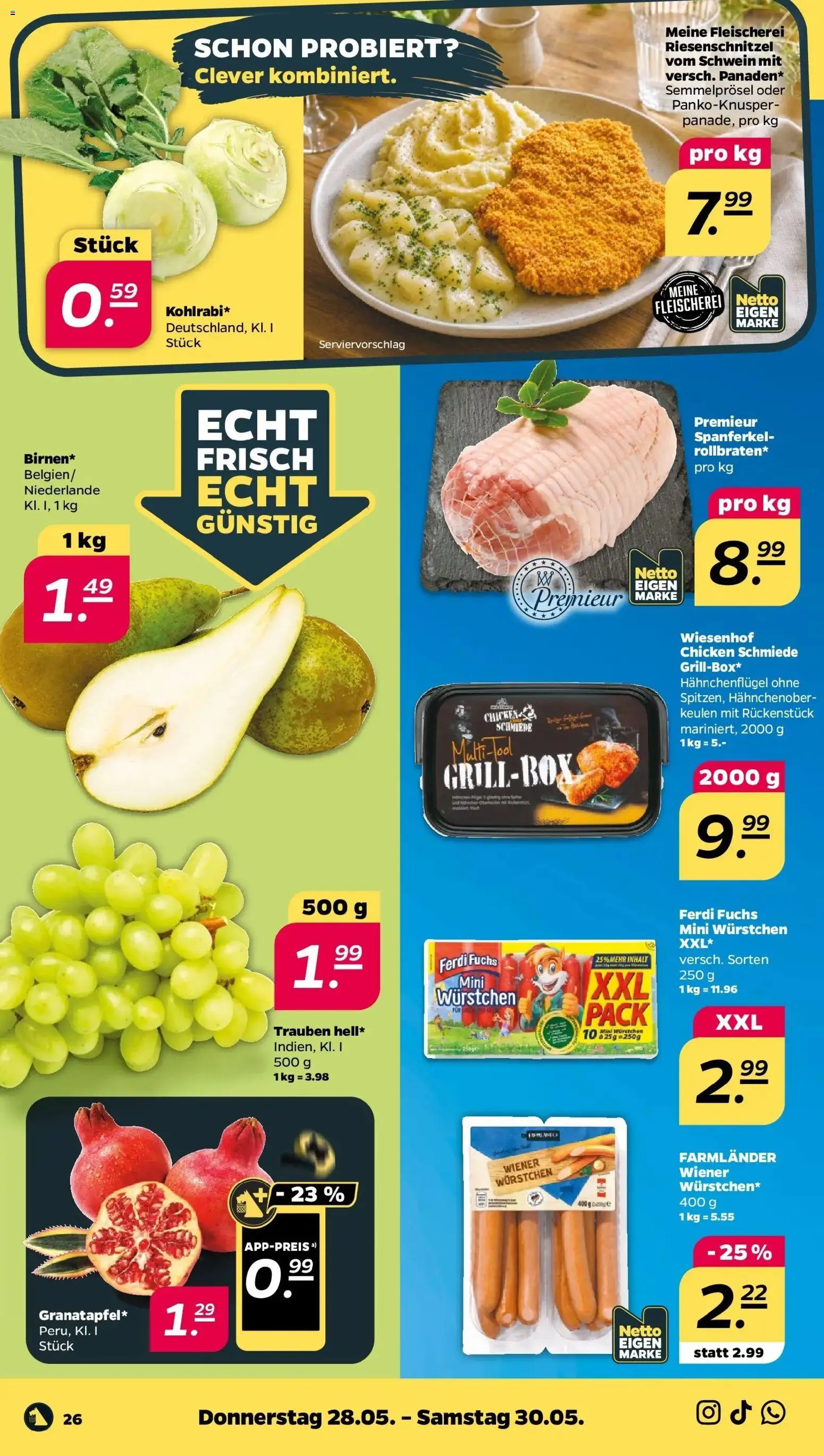 Netto Wochenangebote – gültig ab 26.05.2026 | Seite: 28 | Produkte: Trauben