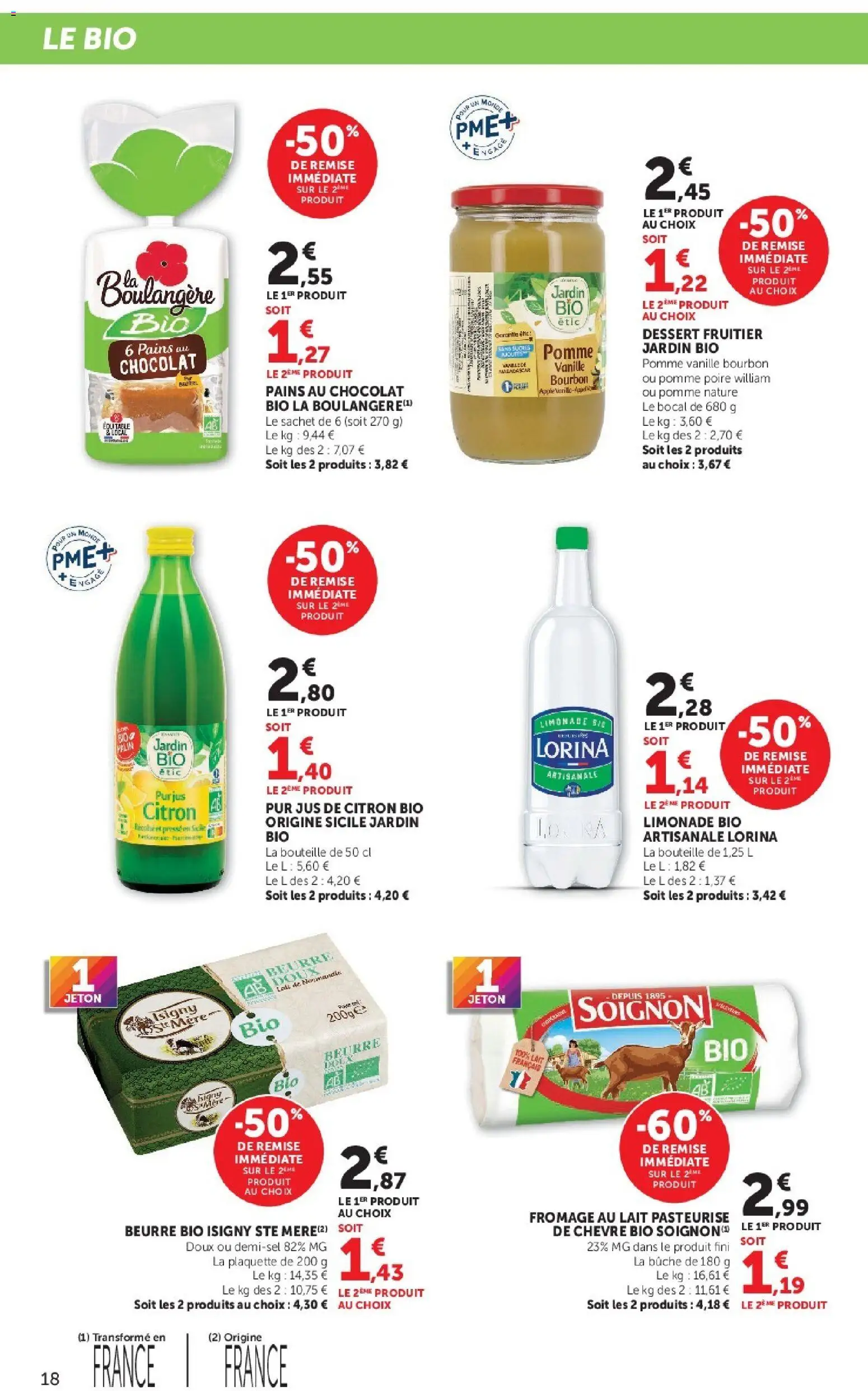 {H1} | Page: 18 | Produits: Citron, Poire, Jus, Bourbon