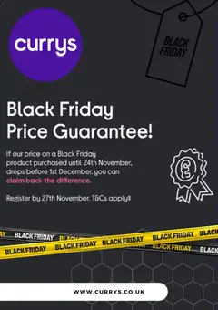 Preview of Currys PC World - Black friday notice valid from 30/10/2026