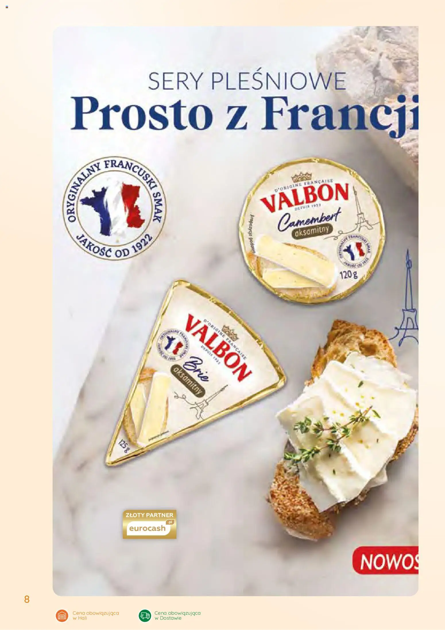 Eurocash gazetka - Południowy Wschód od 27.07.2026 | Strona: 8 | Produkty: Camembert, Sery, Sery pleśniowe