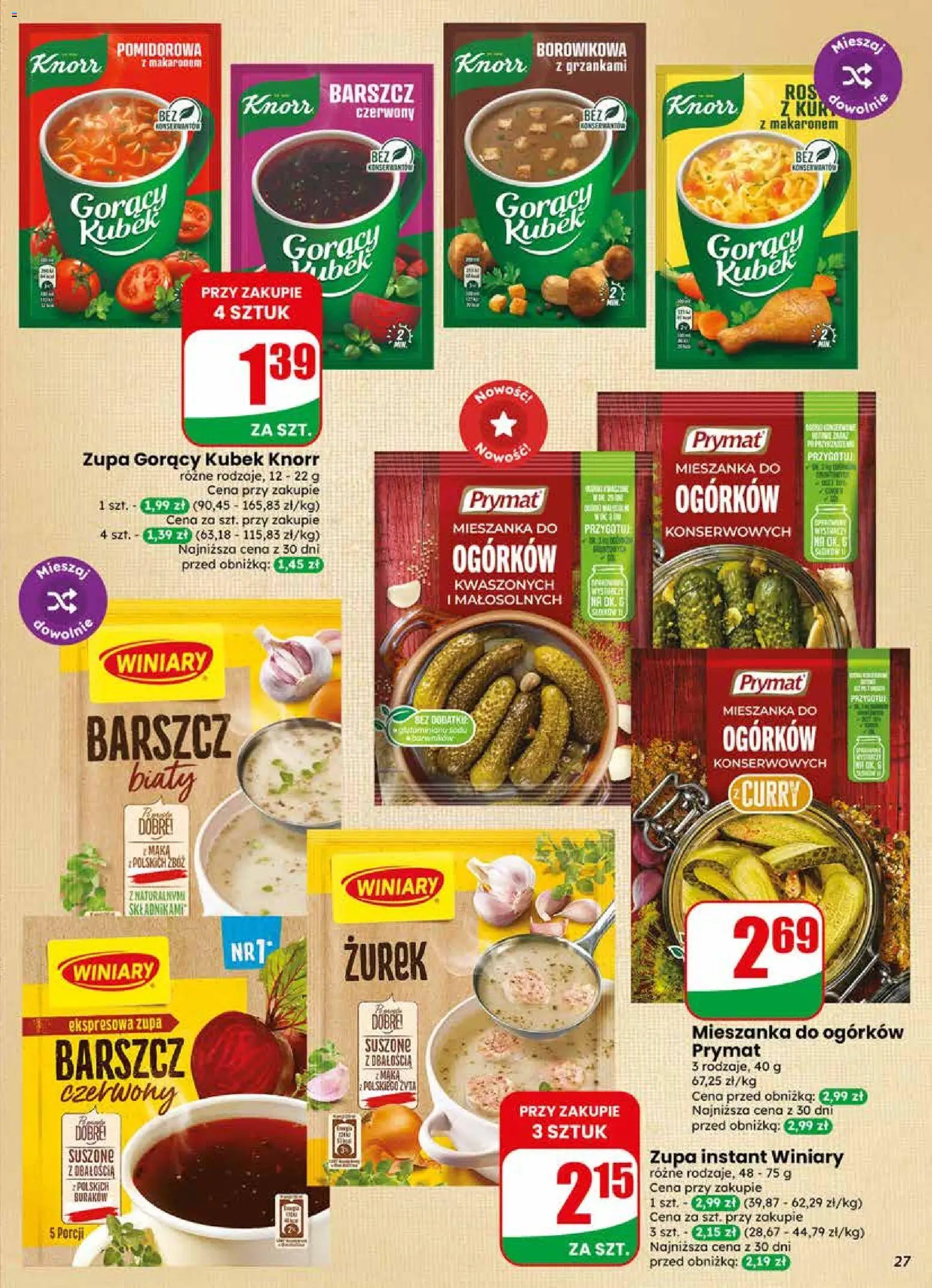 Dino gazetka od 13.05.2026 | Strona: 27 | Produkty: Barszcz, Curry, Zupa, Makaron