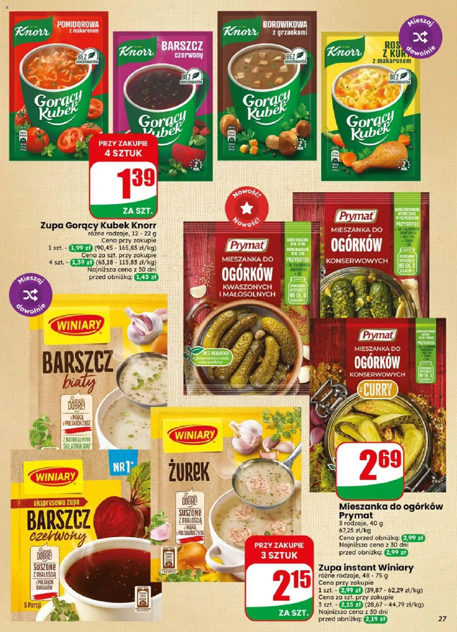 Dino gazetka od 13.05.2026 | Strona: 27 | Produkty: Gorący kubek, Zurek, Zupa, Makaron