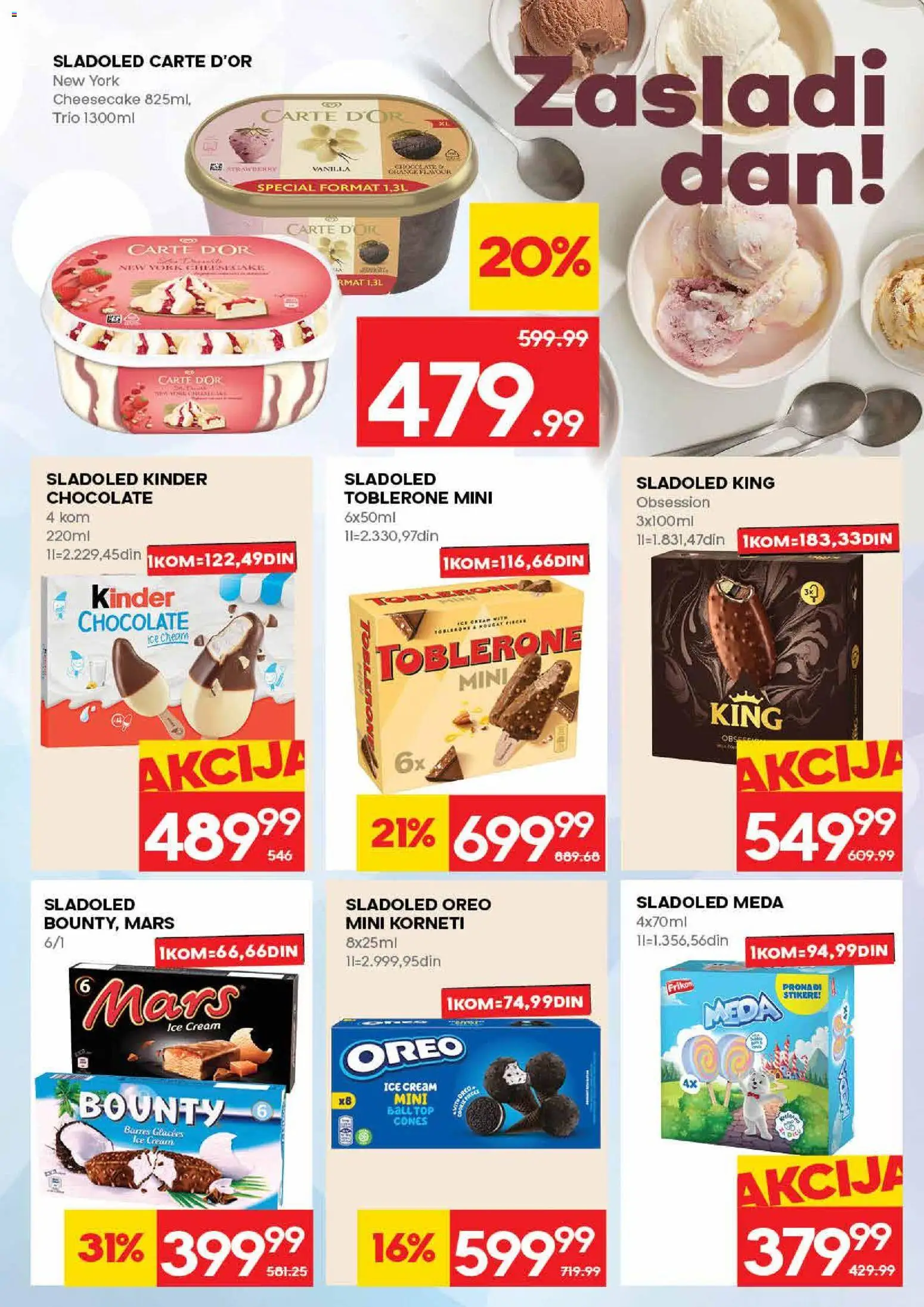 Roda katalog - važi od 28.05.2026 | Strana: 13 | Proizvode: Sladoled, Bounty, Oreo, Cheesecake