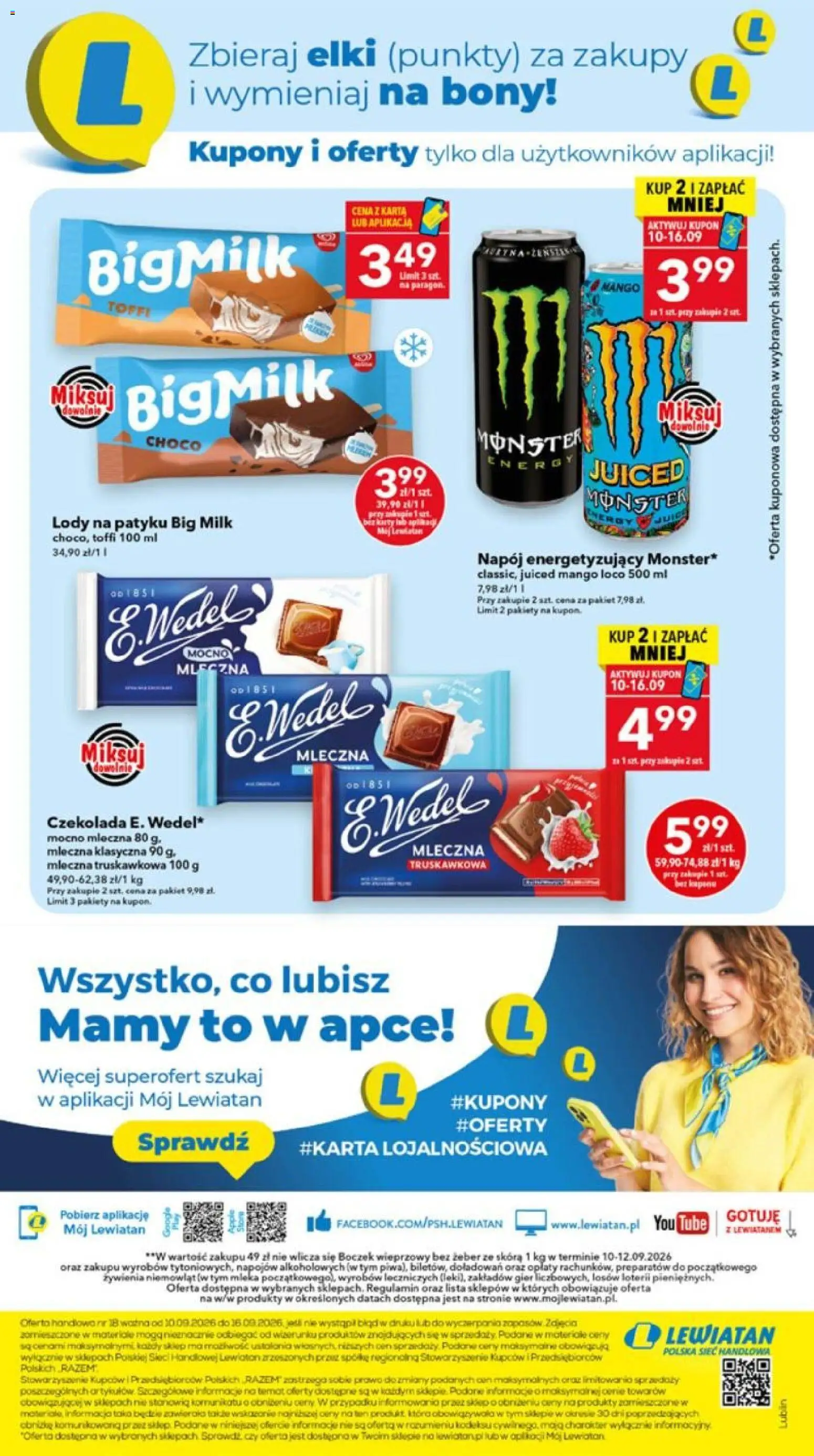 Lewiatan gazetka - Lublin od 10.09.2026 | Strona: 8 | Produkty: Boczek wieprzowy, Mleka, Boczek, Big Milk