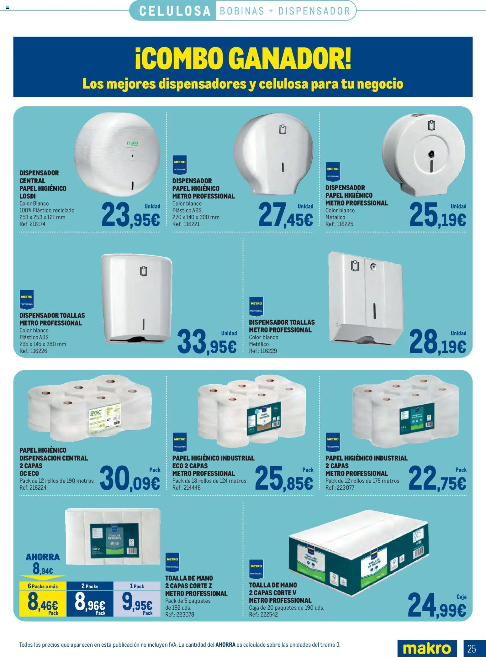 Makro Limpieza │ válido desde el 07/09/2026 | Página: 25 | Productos: Papel higienico, Dispensador, Caja
