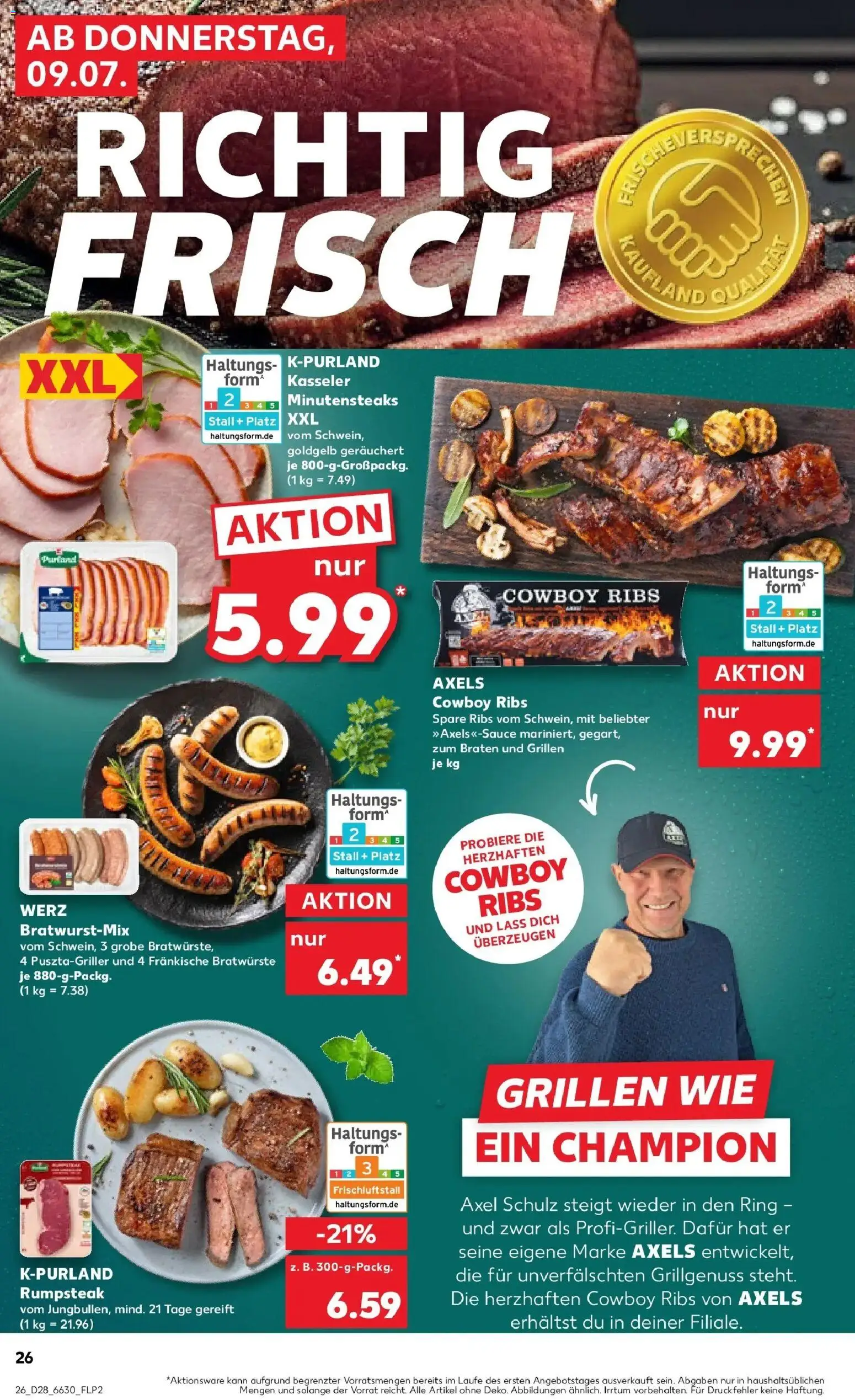 Kaufland Prospekt Kreuztal – gültig ab 09.07.2026 | Seite: 26 | Produkte: Rumpsteak, Spare ribs