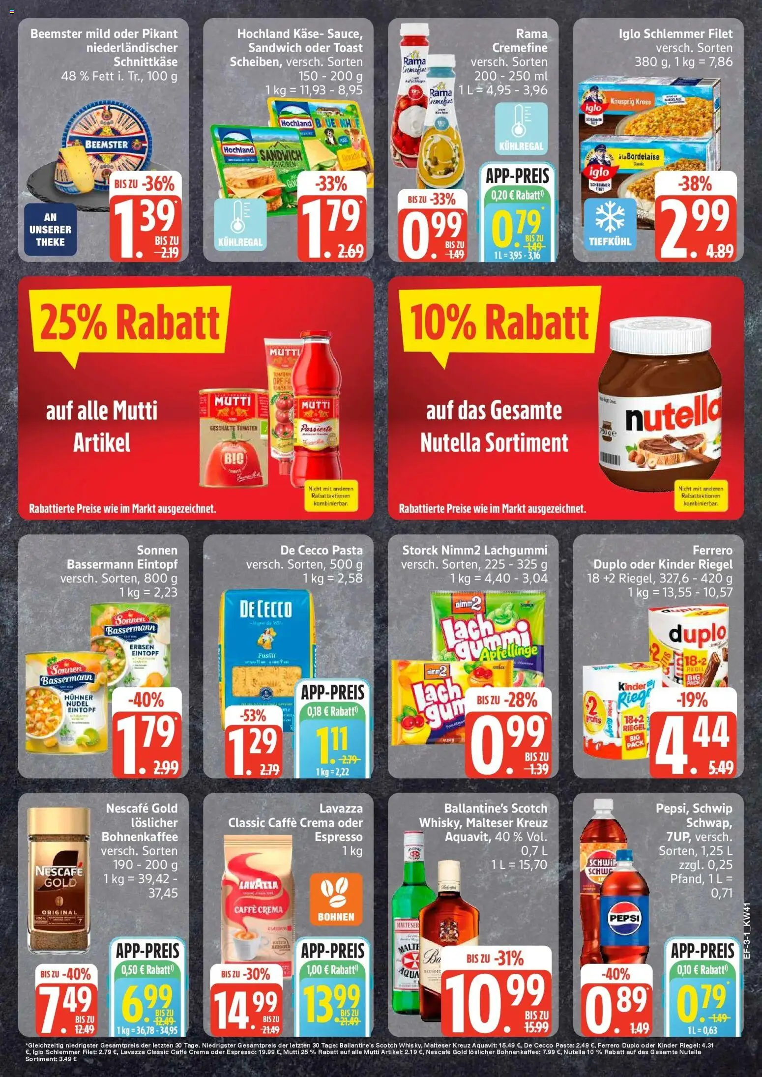 Edeka Prospekt Rendsburg (ab 05.10.2026) » Angebote Online | Seite: 3 | Produkte: Lavazza, Ferrero duplo, Kinder riegel, Nescafe gold