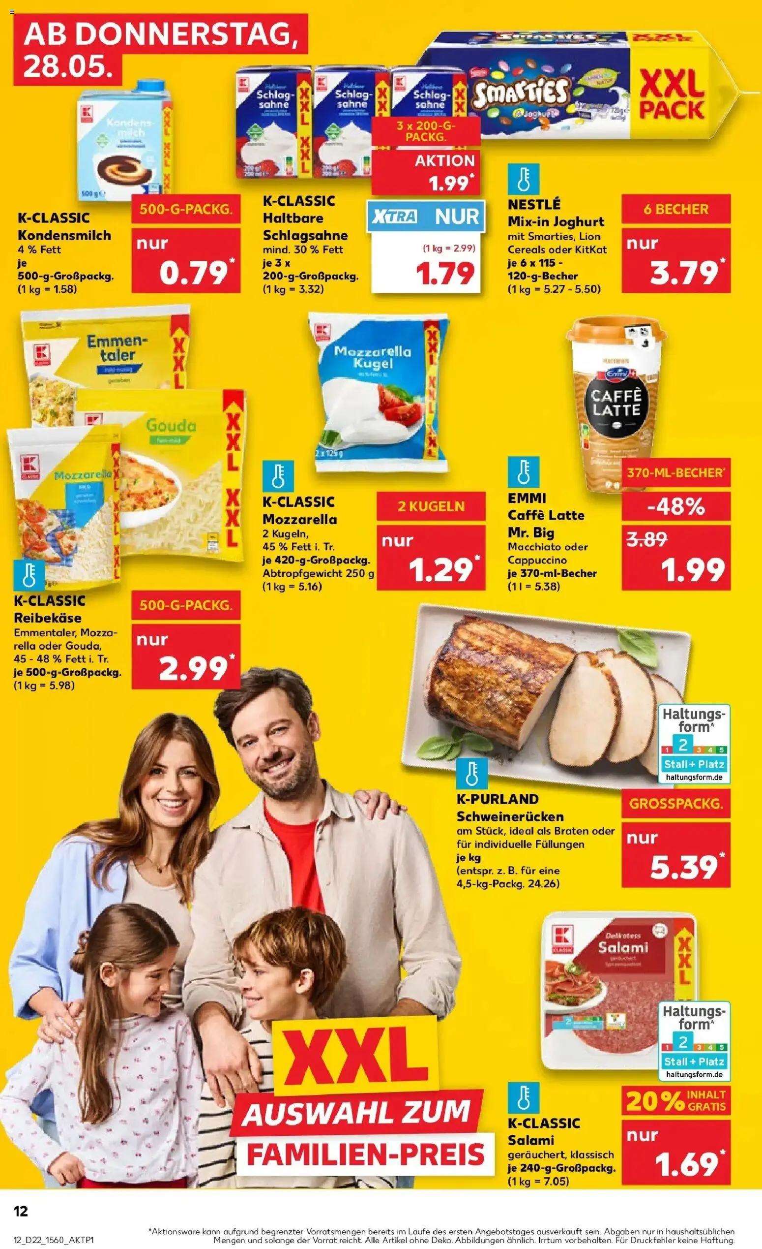 Kaufland Prospekt Flensburg – gültig ab 26.05.2026 | Seite: 17 | Produkte: Schlagsahne, Mozzarella, Smarties, Schweinerucken
