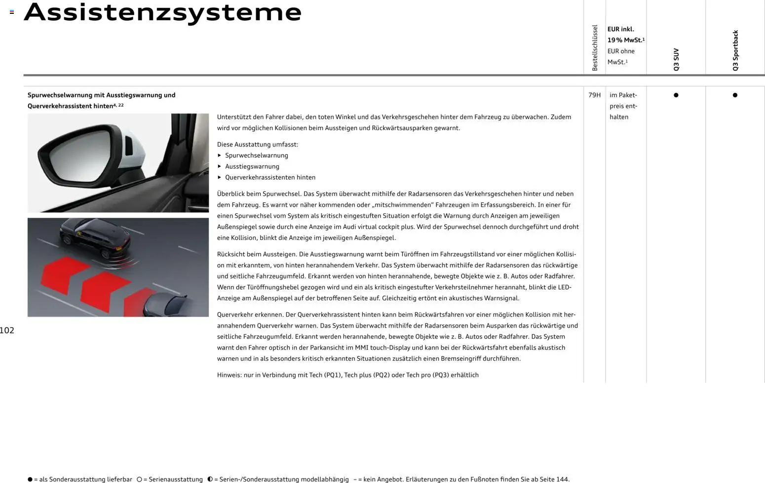 Audi Q3 – gültig ab 02.10.2026 | Seite: 102