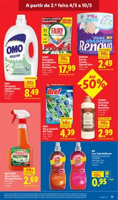 Pré-visualização OMO Detergente Líquido Colónia 110 Doses, Detergente líquido para máquina de roupa com aroma de colónia, 110 doses. Emb. 4,95 L válido de 04.05.2026 | Página: 17